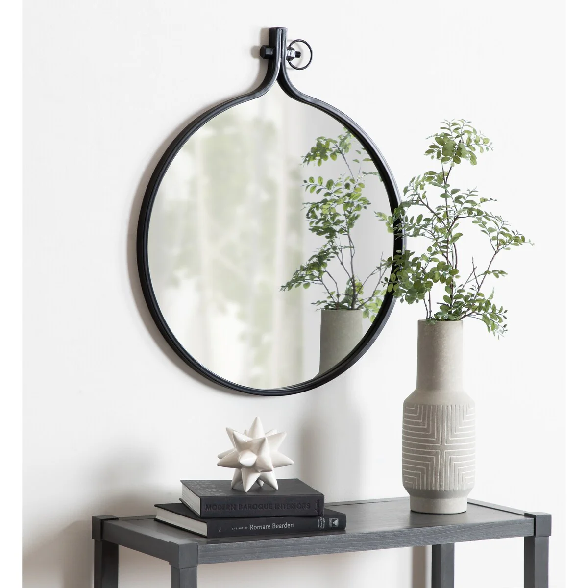 Modern Round Wall Mirror, Decorative Circular Accent Mirror for Living Room, Bedroom and Entryway - Image 4