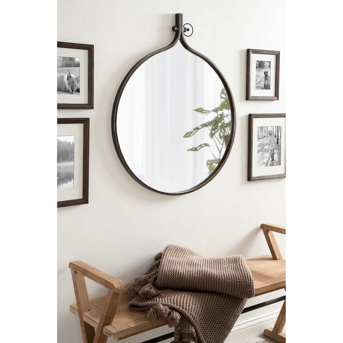 Modern Round Wall Mirror, Decorative Circular Accent Mirror for Living Room, Bedroom and Entryway - Image 26