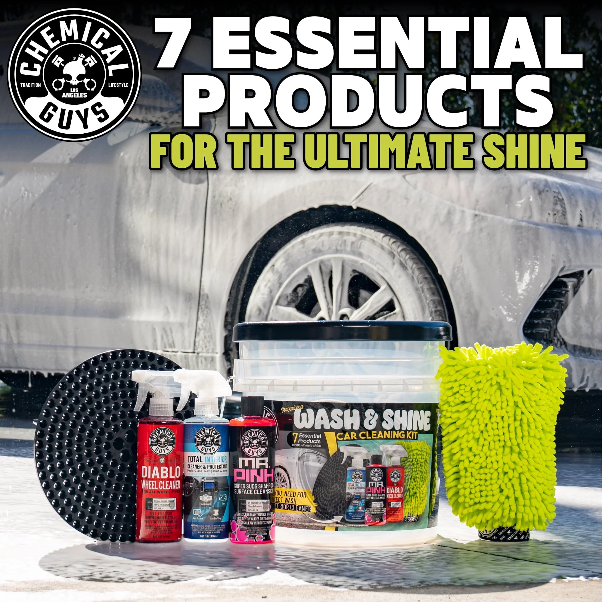 Chemical Guys Professional Wash & Shine Car Cleaning Kit (7 Essential Products) - Image 2