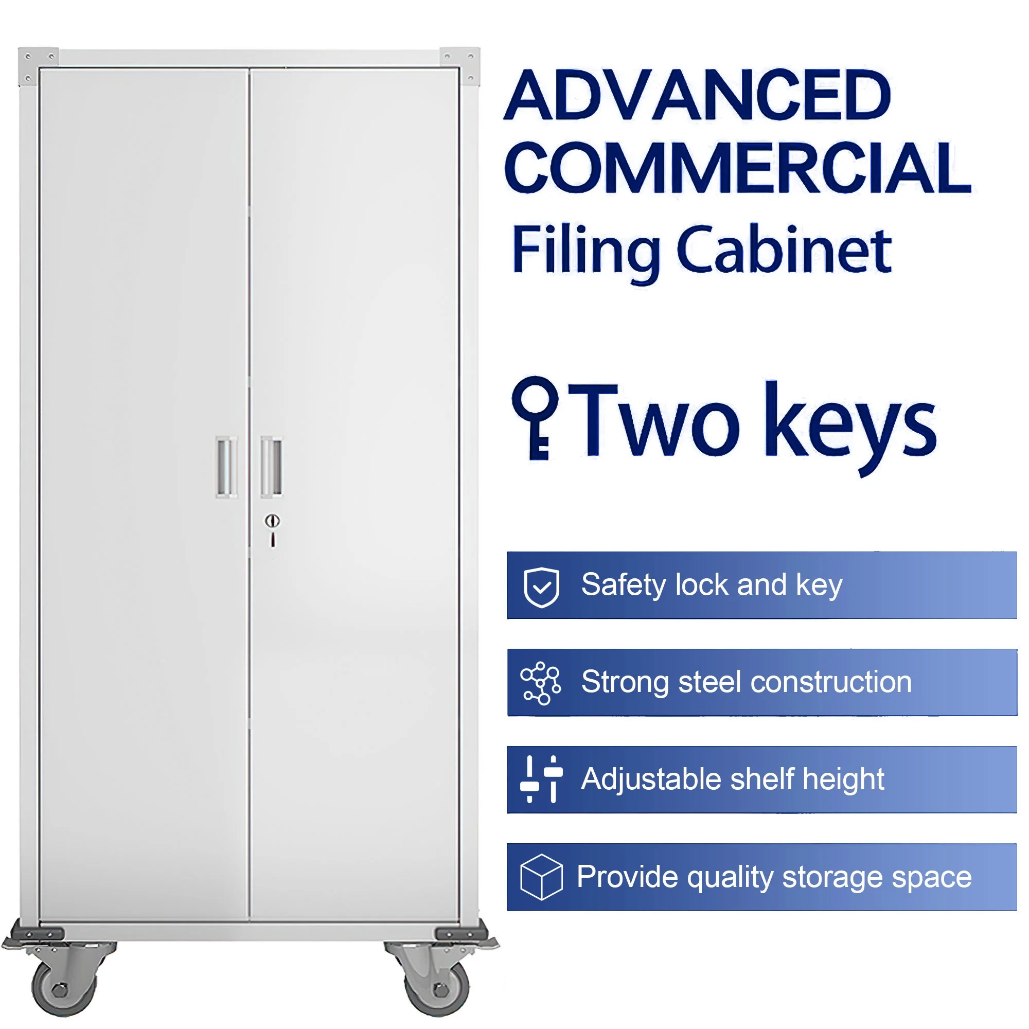 Aobabo 72 Inch Locking Storage Cabinet w/ Adjustable Shelves, Gray - Image 44