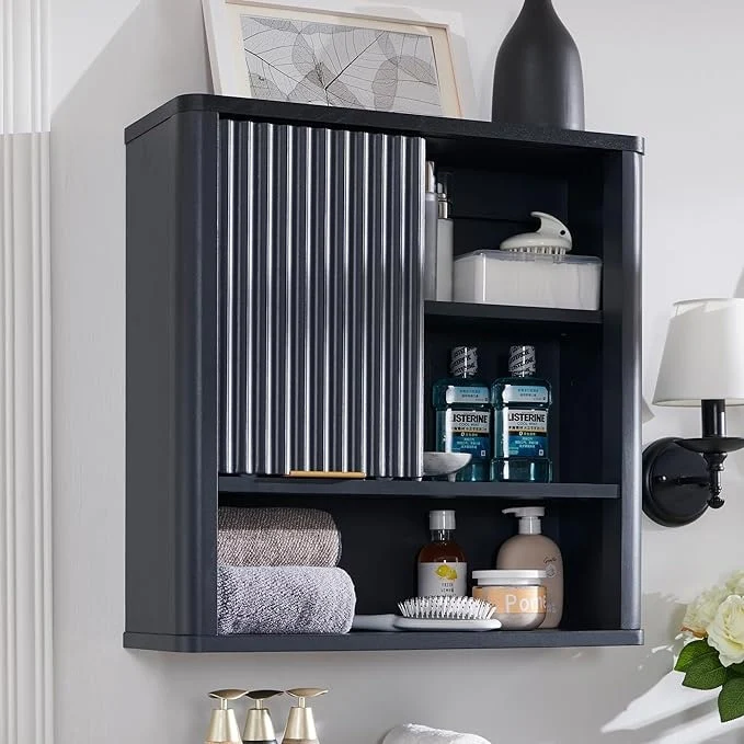 Modern Bathroom Wall Cabinet, Wall Mounted Medicine Storage Organizer with Shelves for Home Organization - Image 4