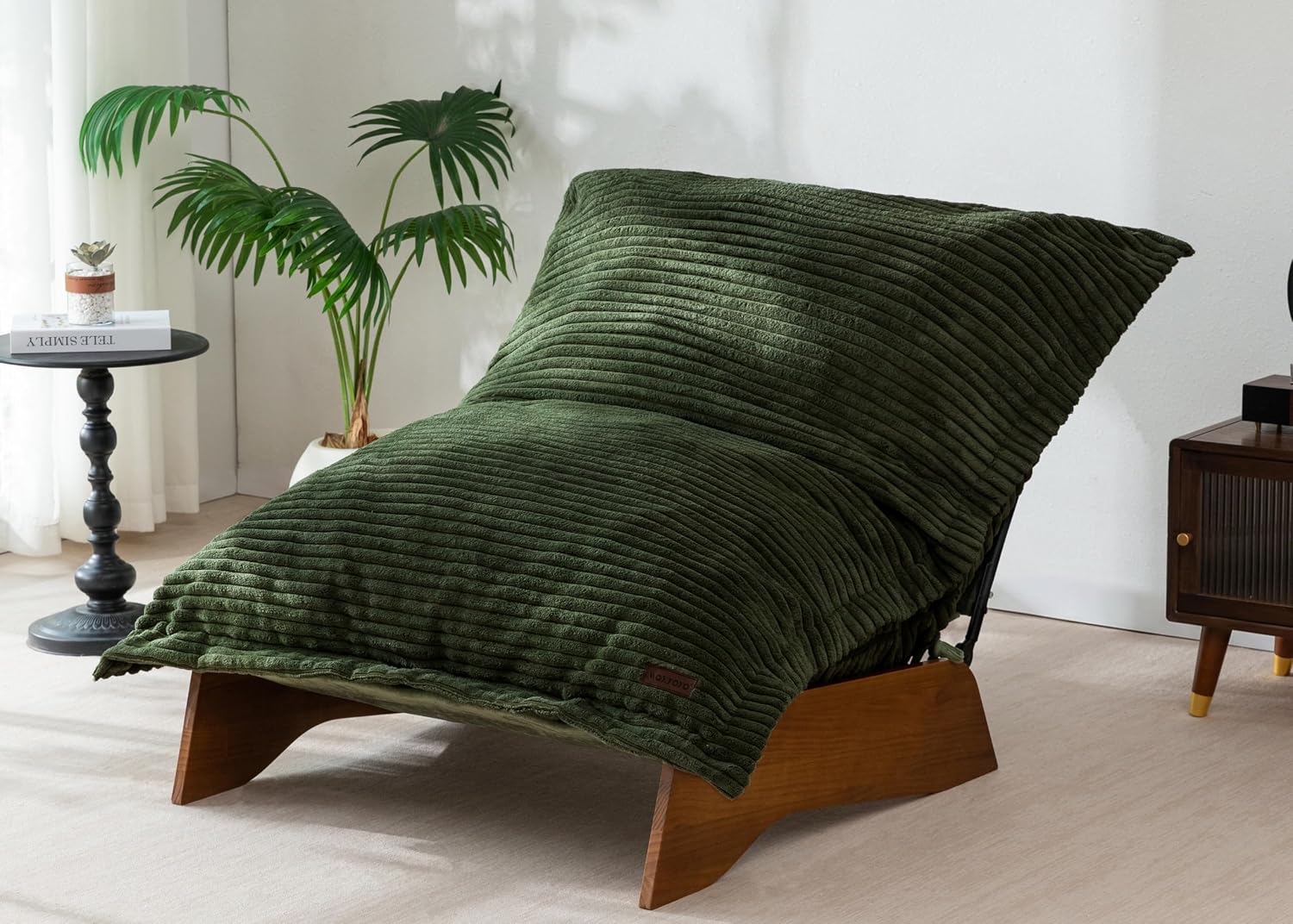Adjustable Living Room Chair, 3-Position Bean Bag Chair with Frame - Image 2