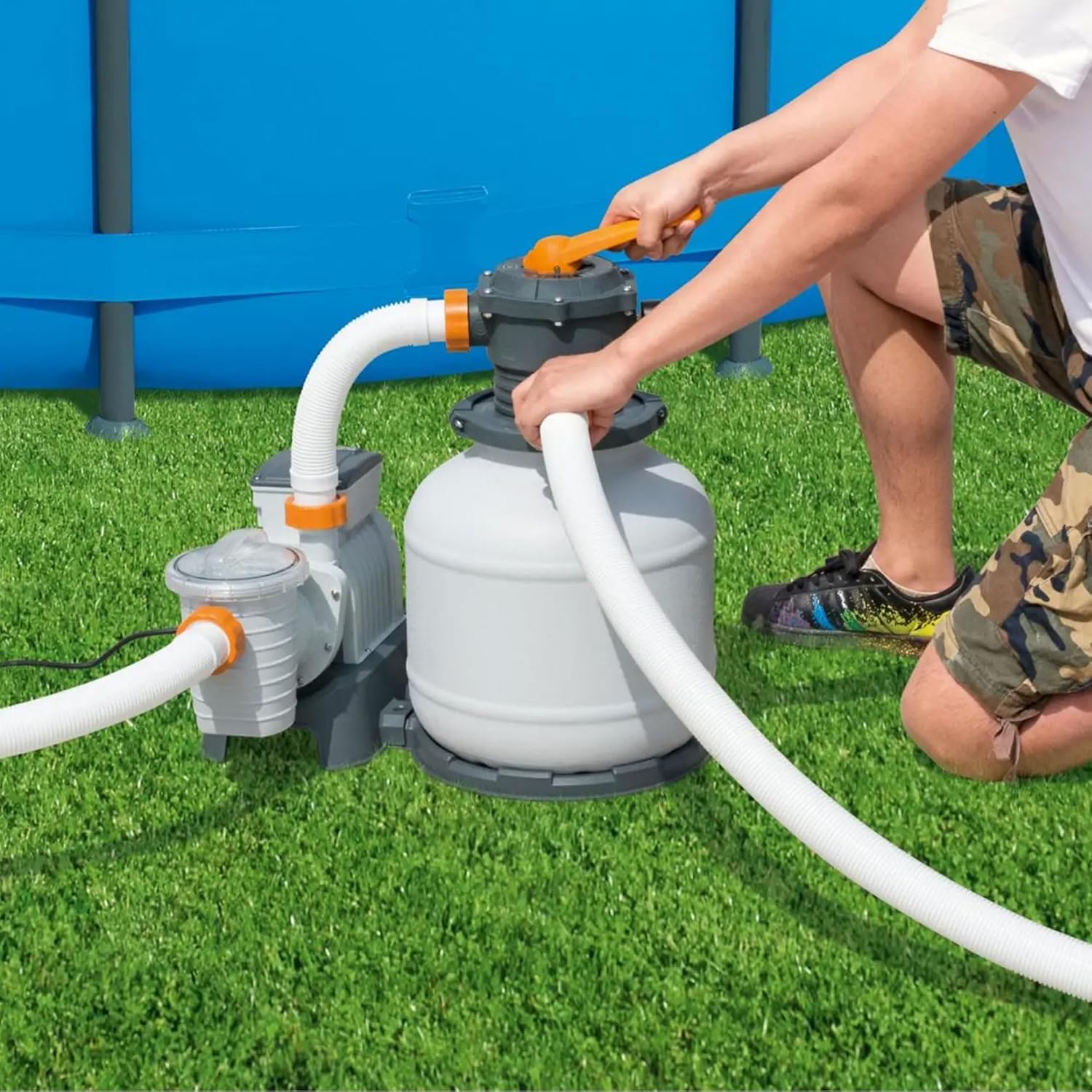 2,200 GPH Sand Filter Pump for Above Ground Pools, High Flow Swimming Pool Filtration System - Image 14