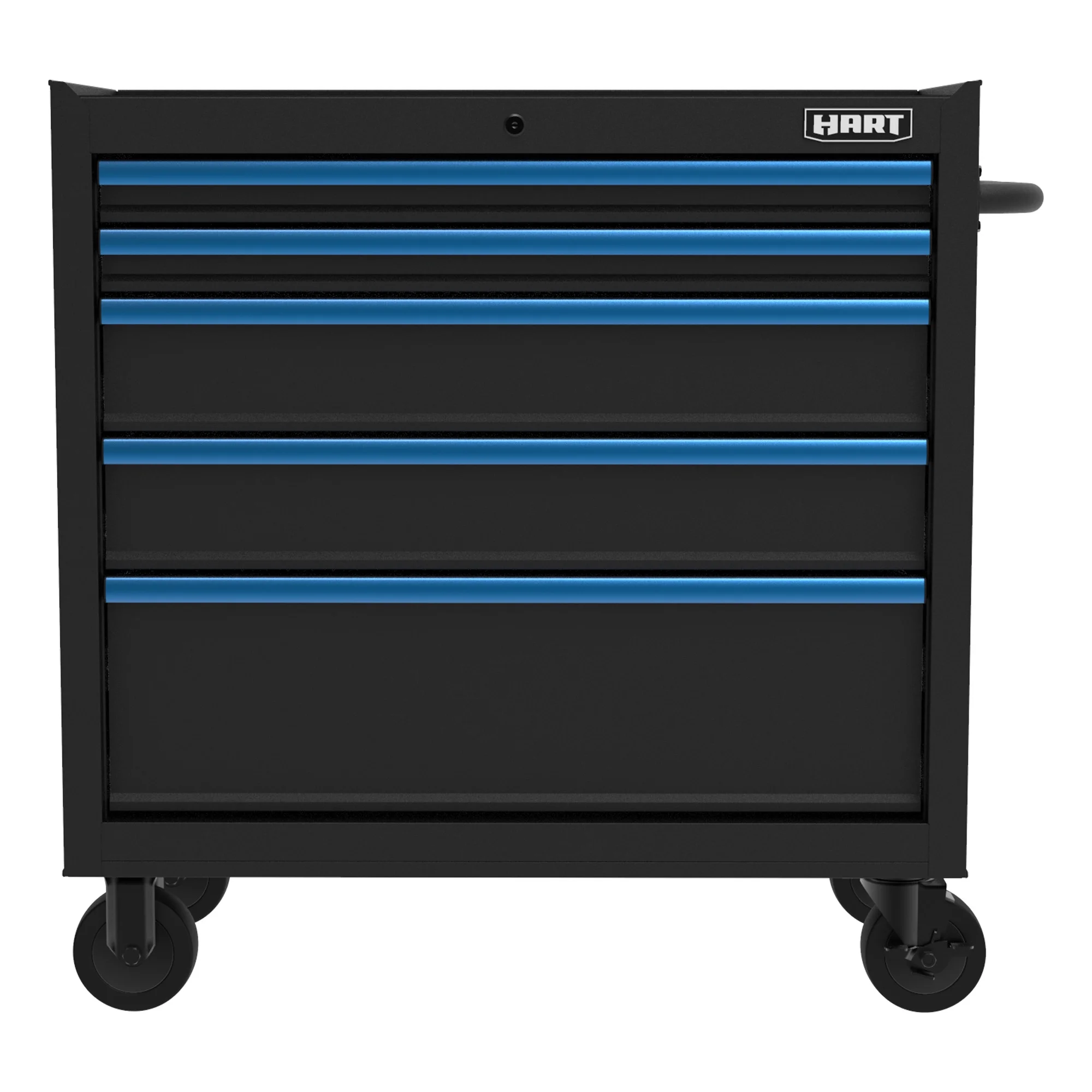 HART 36-Inch 5-Drawer Rolling Tool Cabinet with Wood Top, Locking Steel Garage Storage, Black - Image 10