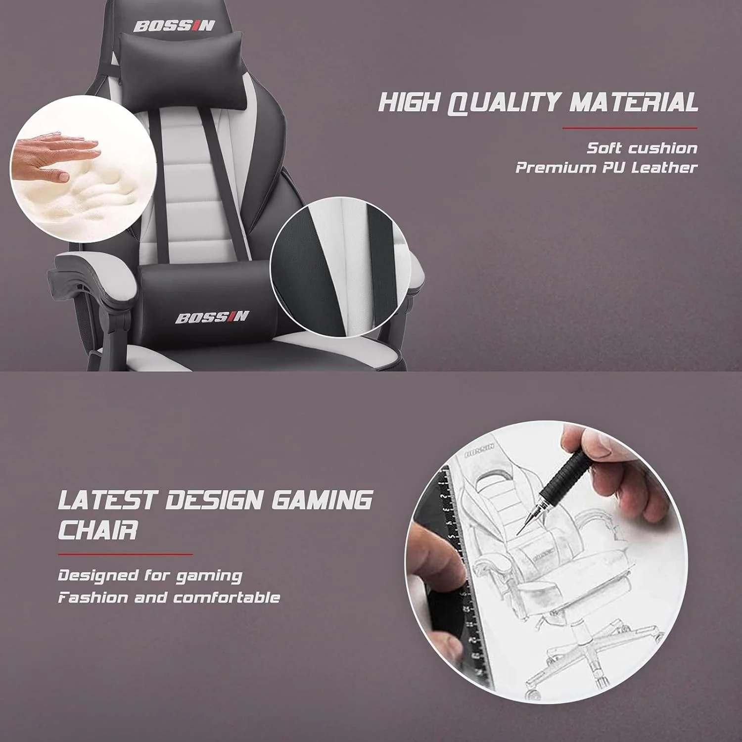 Racing Style Gaming Chair, 300 lbs Big and Tall High Back Computer Chair - Image 29
