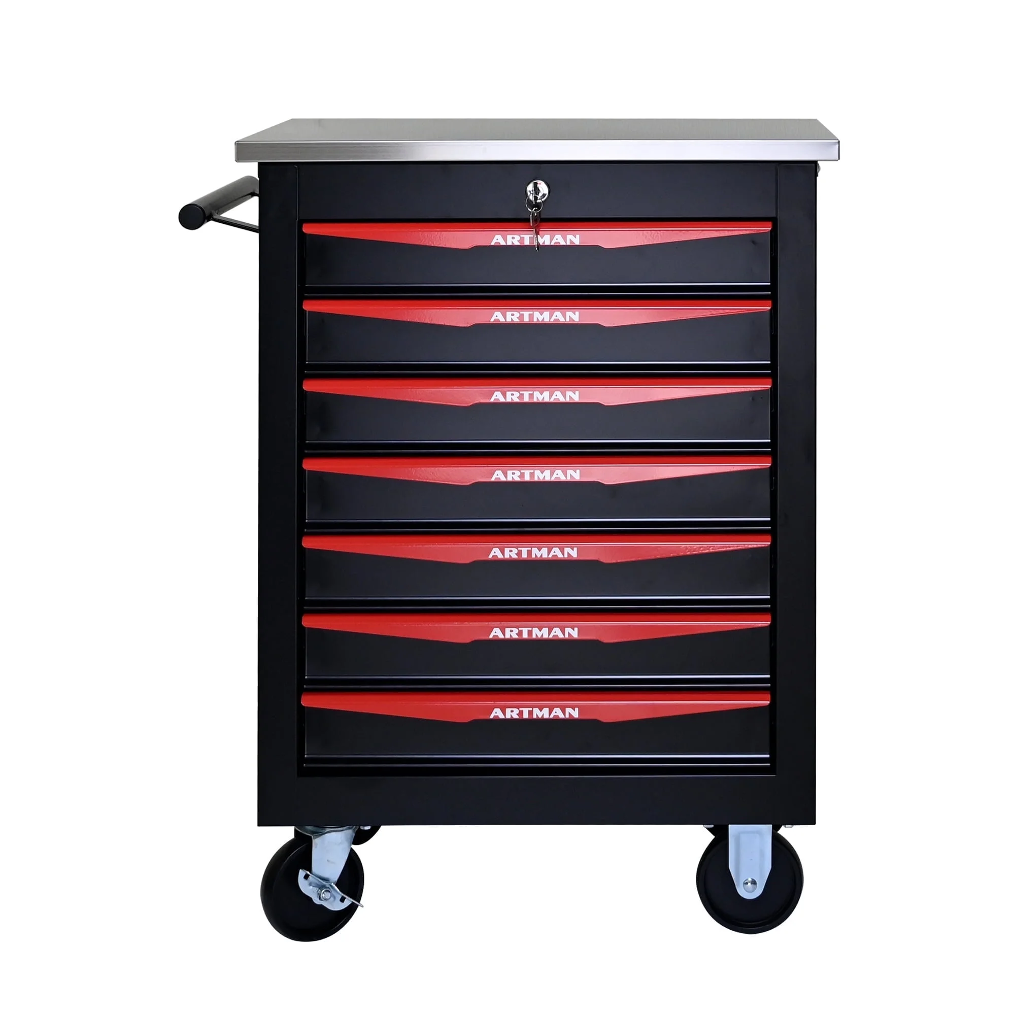 ARTMAN 6 Drawers Metal Rolling Storage Tool Chest Cabinet Cart with Wheels,with Key Locking and Parking Brake, Tool Box for Garage Workshop Warehouse - Image 52