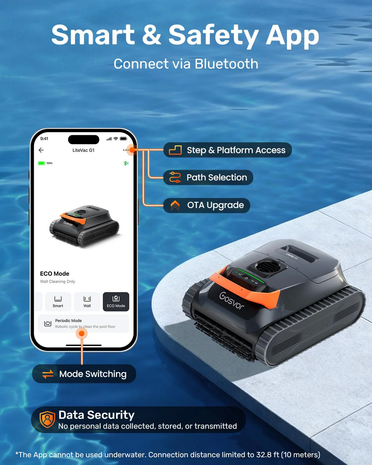 Cordless Robotic Pool Vacuum Cleaner, Smart Navigation with Wall and Waterline Cleaning - Image 10