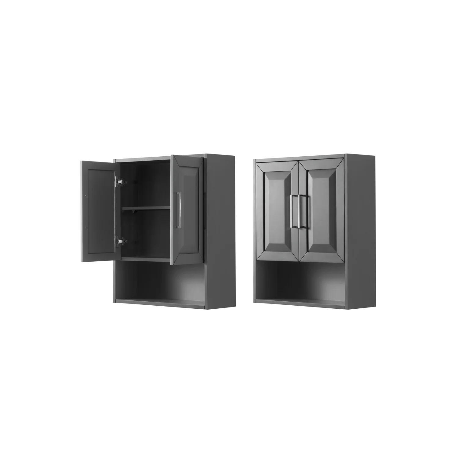 Wyndham Collection Daria Over-the-Toilet Bathroom Wall-Mounted Storage Cabinet in Dark Espresso with Matte Black Trim - Image 28