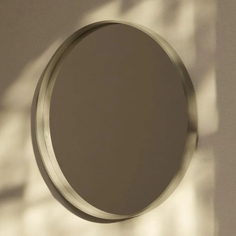 Classic Farmhouse Round Wall Mirror, Wooden Frame Decorative Accent Mirror for Living Room, Bedroom and Entryway - Image 9