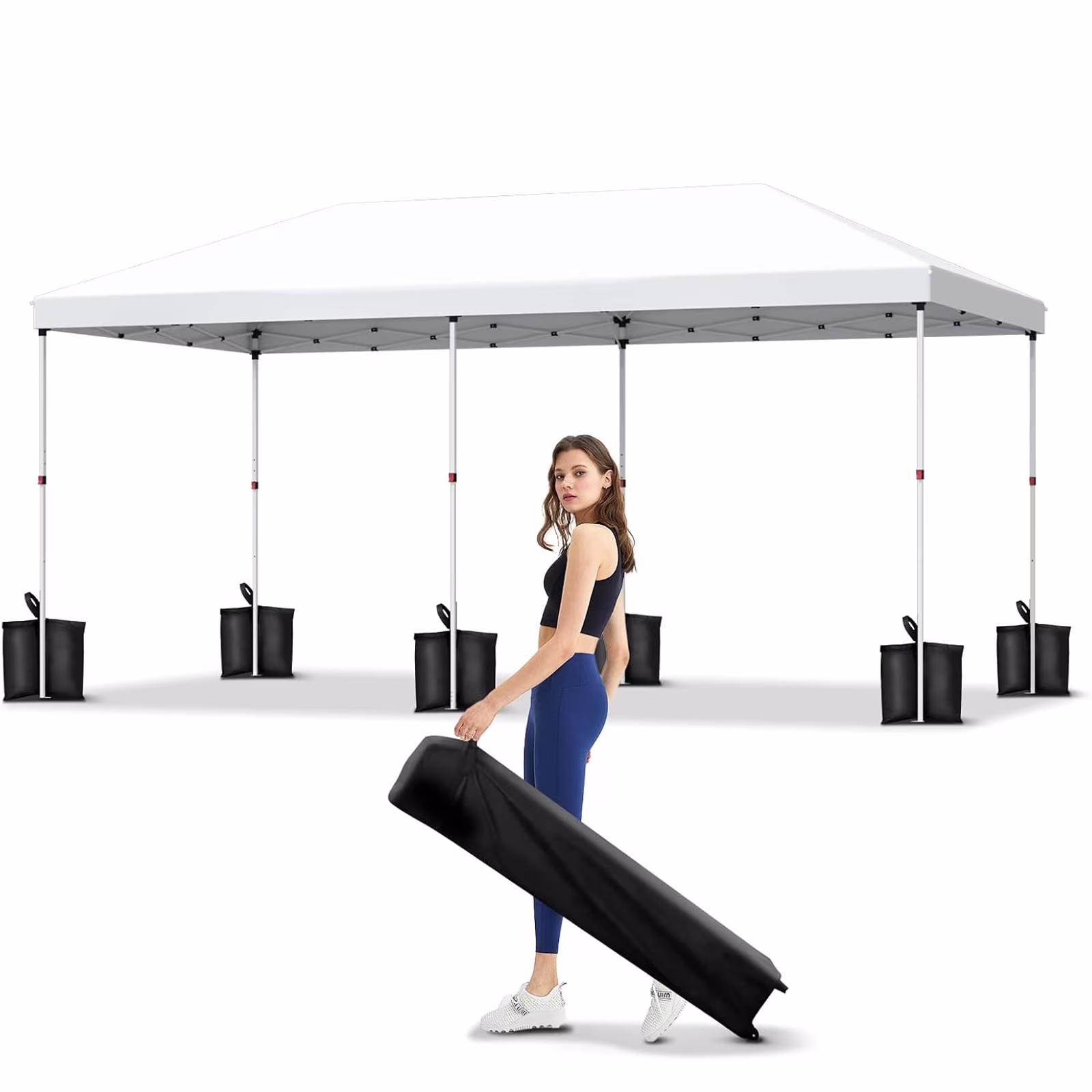 10' x 20' Pop Up Canopy Tent for Outdoor, Portable Instant Commercial Canopy for Patio, Backyard, Garden, Lawn, Outdoor Activities - Image 3