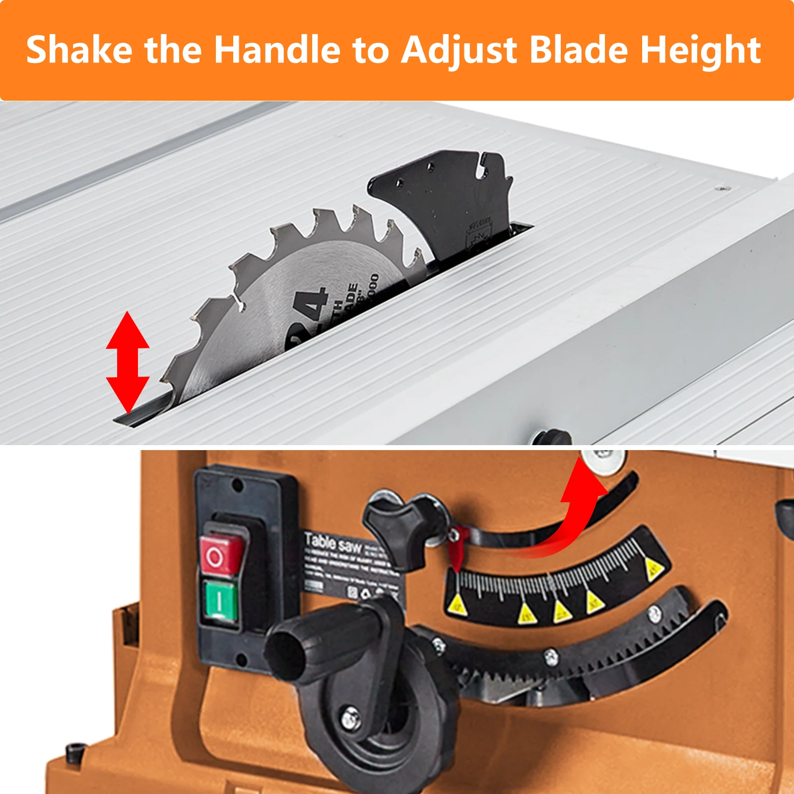 Wpond 1800W, 15A 10in Portable Table Power Saw, 5000 RPM - Image 21
