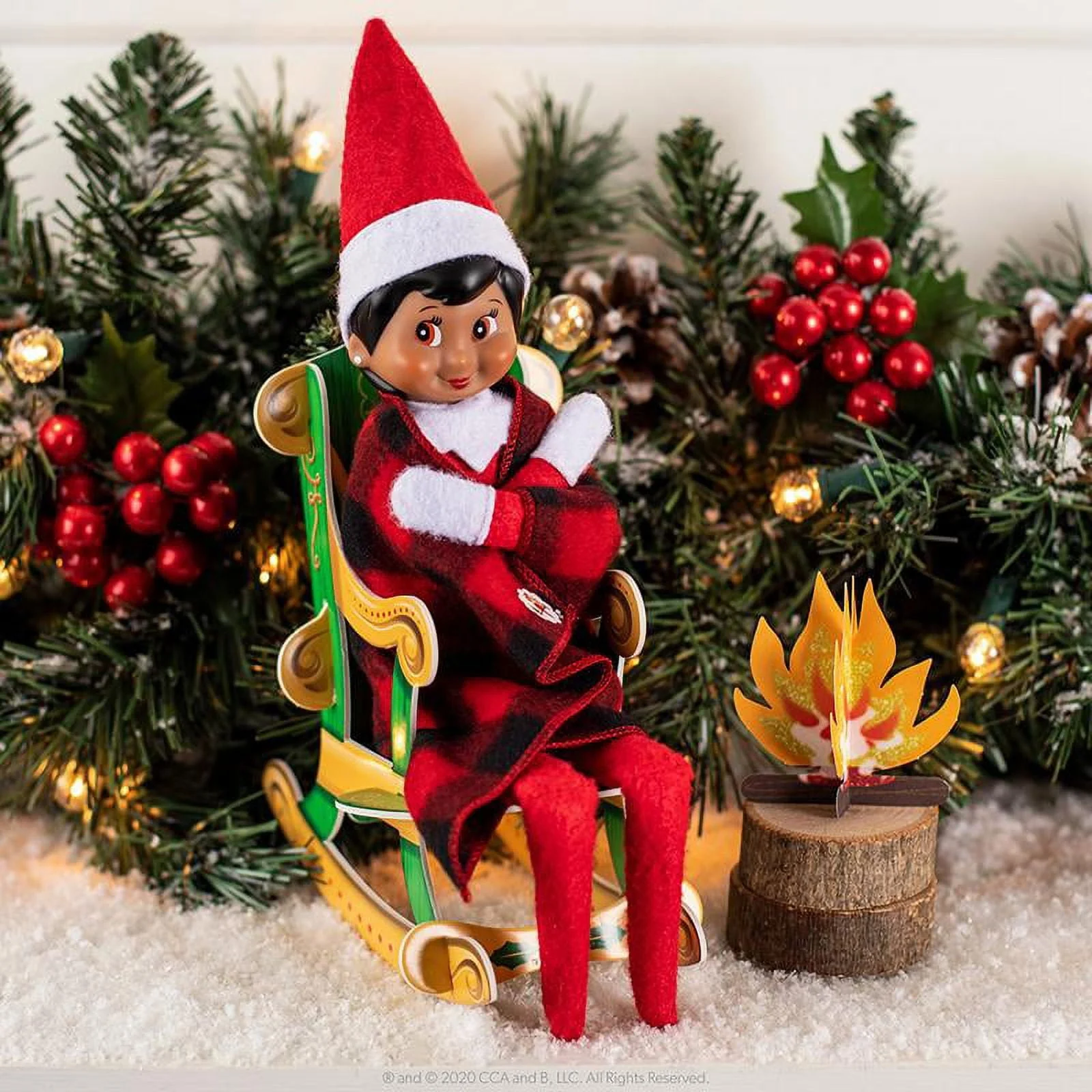 The Elf on the Shelf Cozy Christmas Story Time Rocking Chair - Image 4