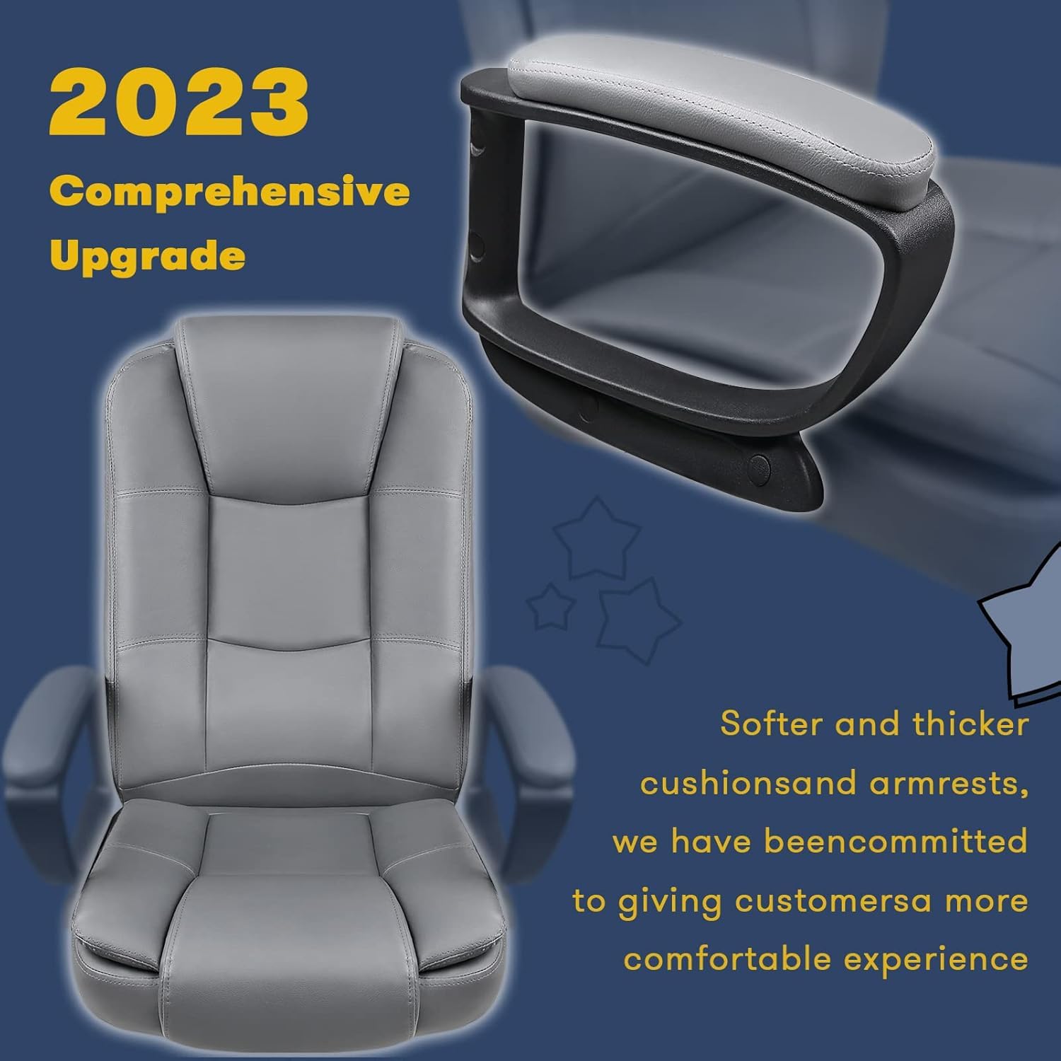 400 LBS Big and Tall Office Chair, Heavy Duty Ergonomic Computer Desk Chair for Home Office and Workspace - Image 30