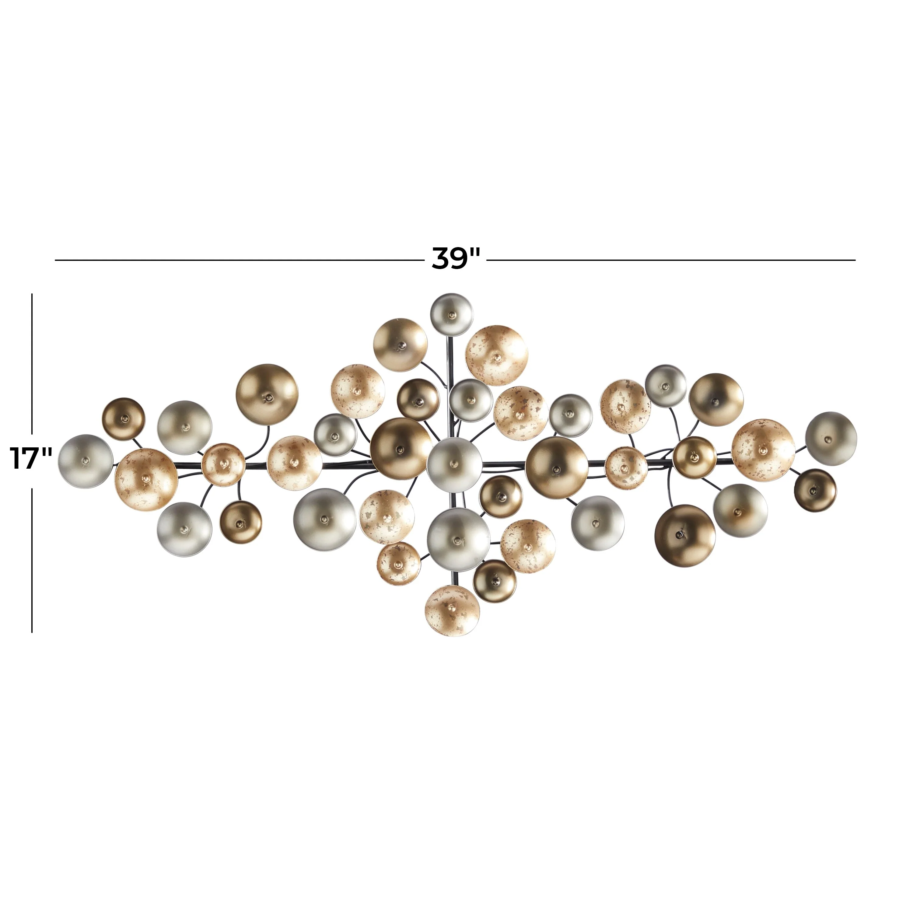 Gold Metal Plate Wall Decor with Textured Pattern, Decorative Wall Art - Image 6