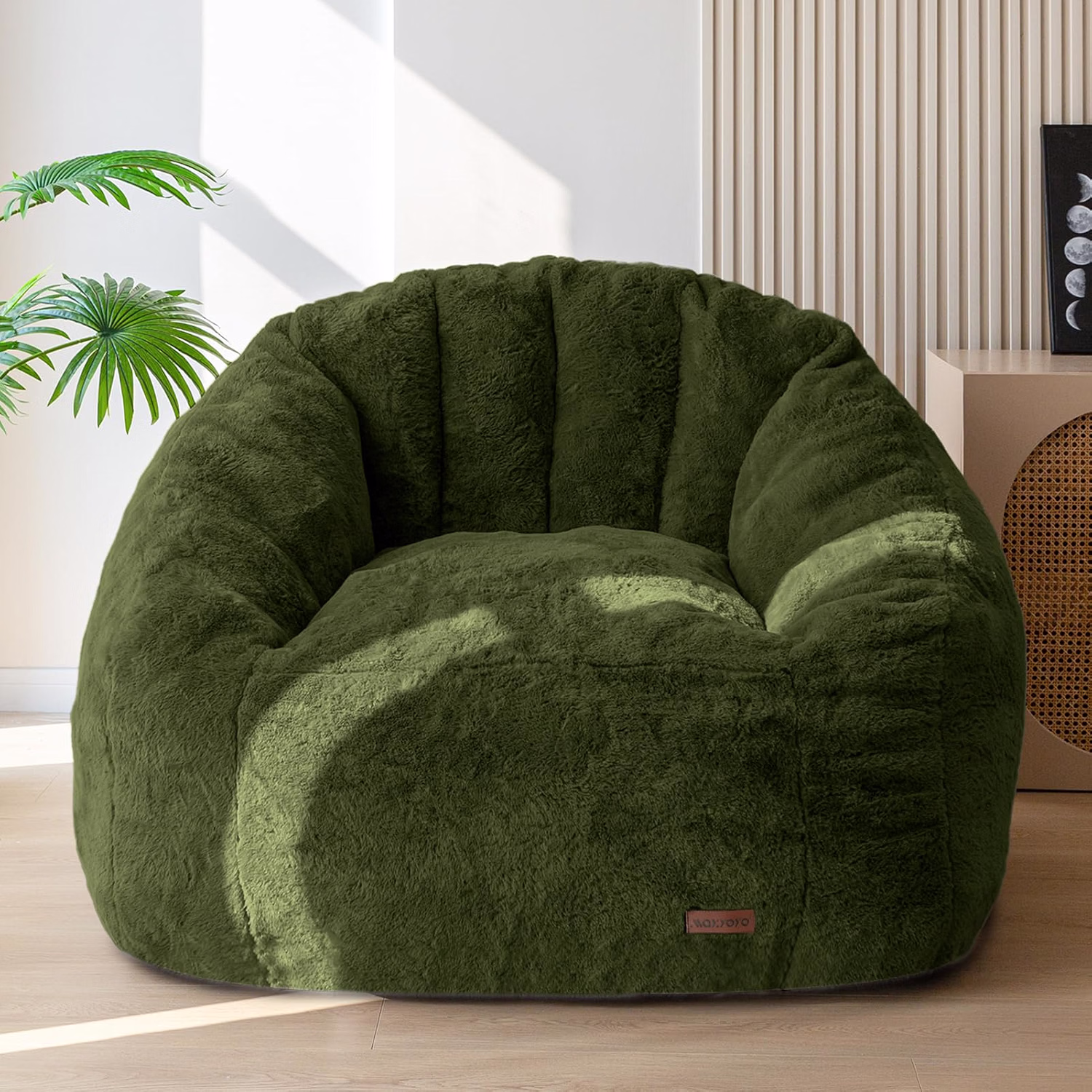 Giant Bean Bag Chair for Adults, Oversized Shell Shape Bean Bag - Image 5