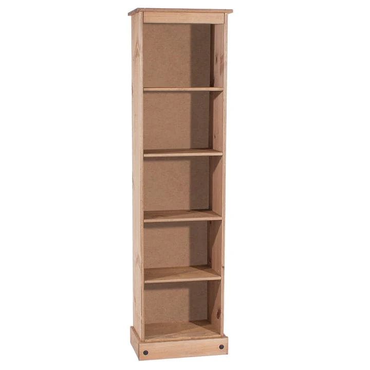 Tall Narrow Wood Bookcase, Slim Freestanding Bookshelf for Small Spaces, Home Office and Living Room - Image 12