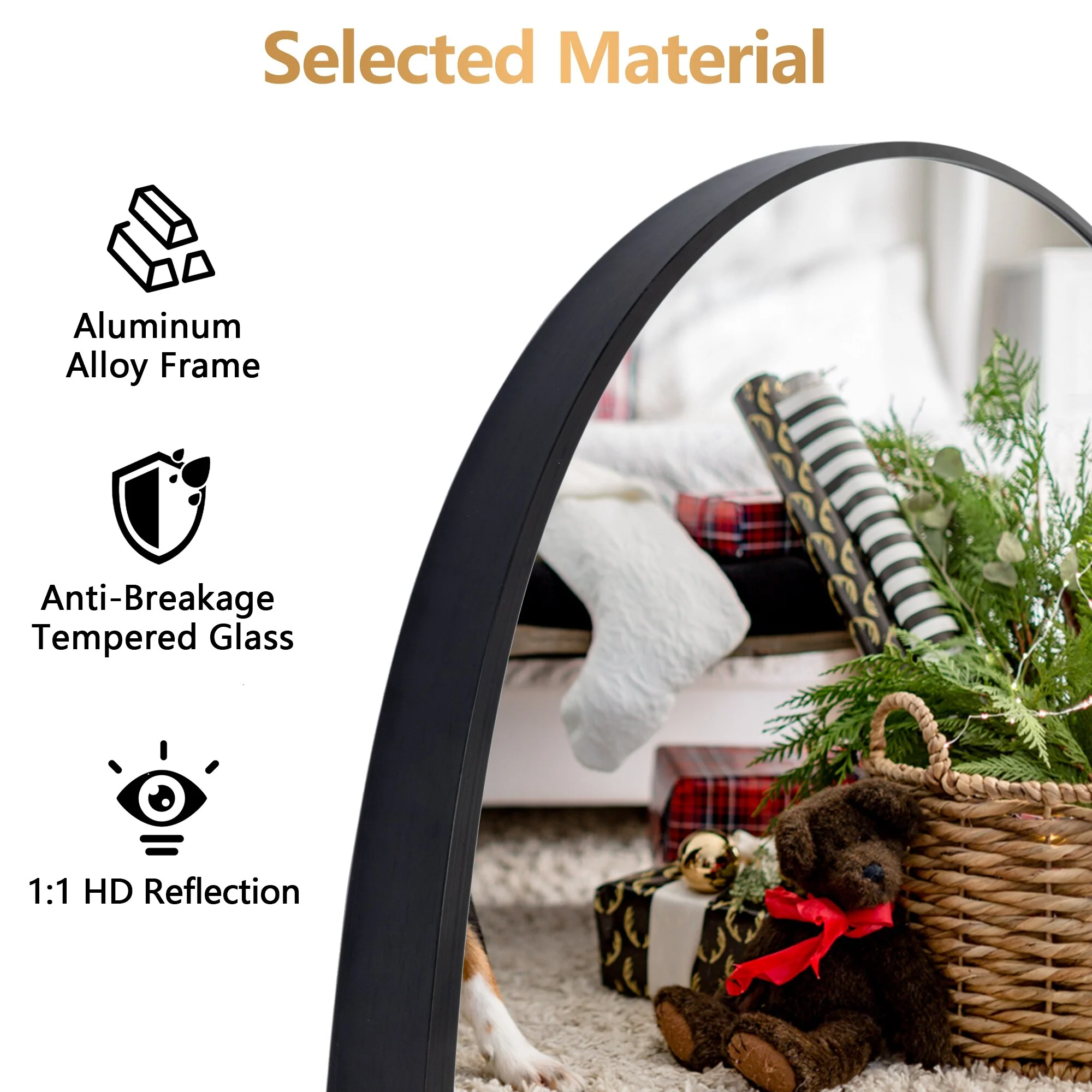 64x21 Full Length Floor Mirror, Large Full Body Aluminum Alloy Frame Standing Mirror with Stand and Wall Mount Option - Image 40