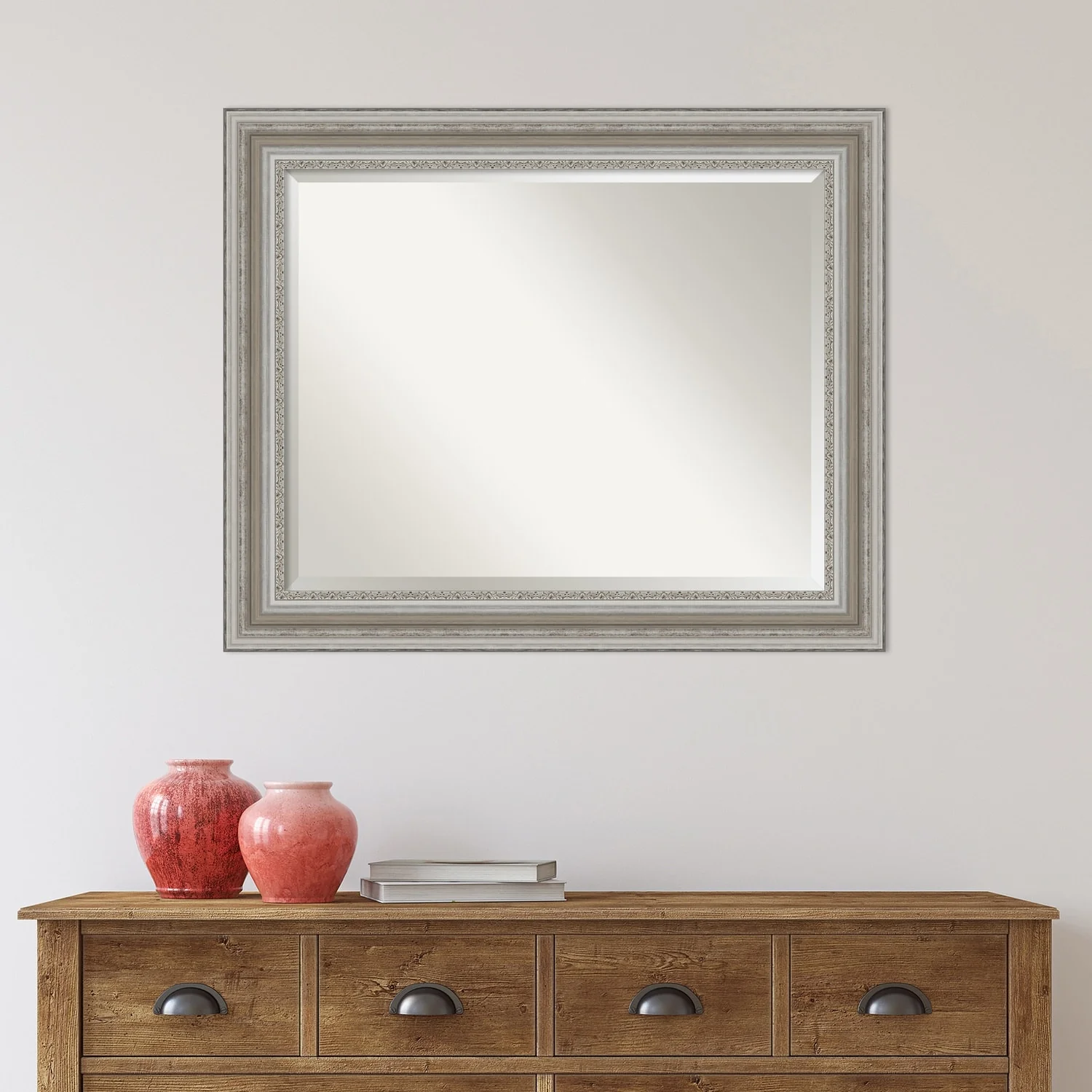 Beveled Bathroom Wall Mirror, Silver Frame Decorative Vanity Mirror for Bathroom, Bedroom and Entryway - Image 13