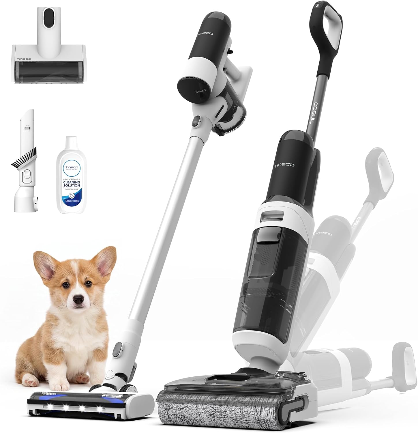 Floor ONE Stretch S6 Cordless Wet Dry Vacuum Cleaner, 180&deg; Lay-Flat Smart Vacuum Mop, 40 Minutes Long Runtime, 158℉ Flashdry Self-Cleaning, Dual-Sided Edge Cleaning, Lightweight Floor Cleaner