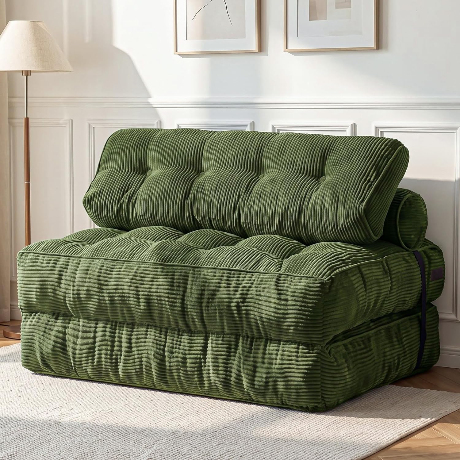 Folding Sofa Bed, Convertible Chair Bed with Pillow - Image 6