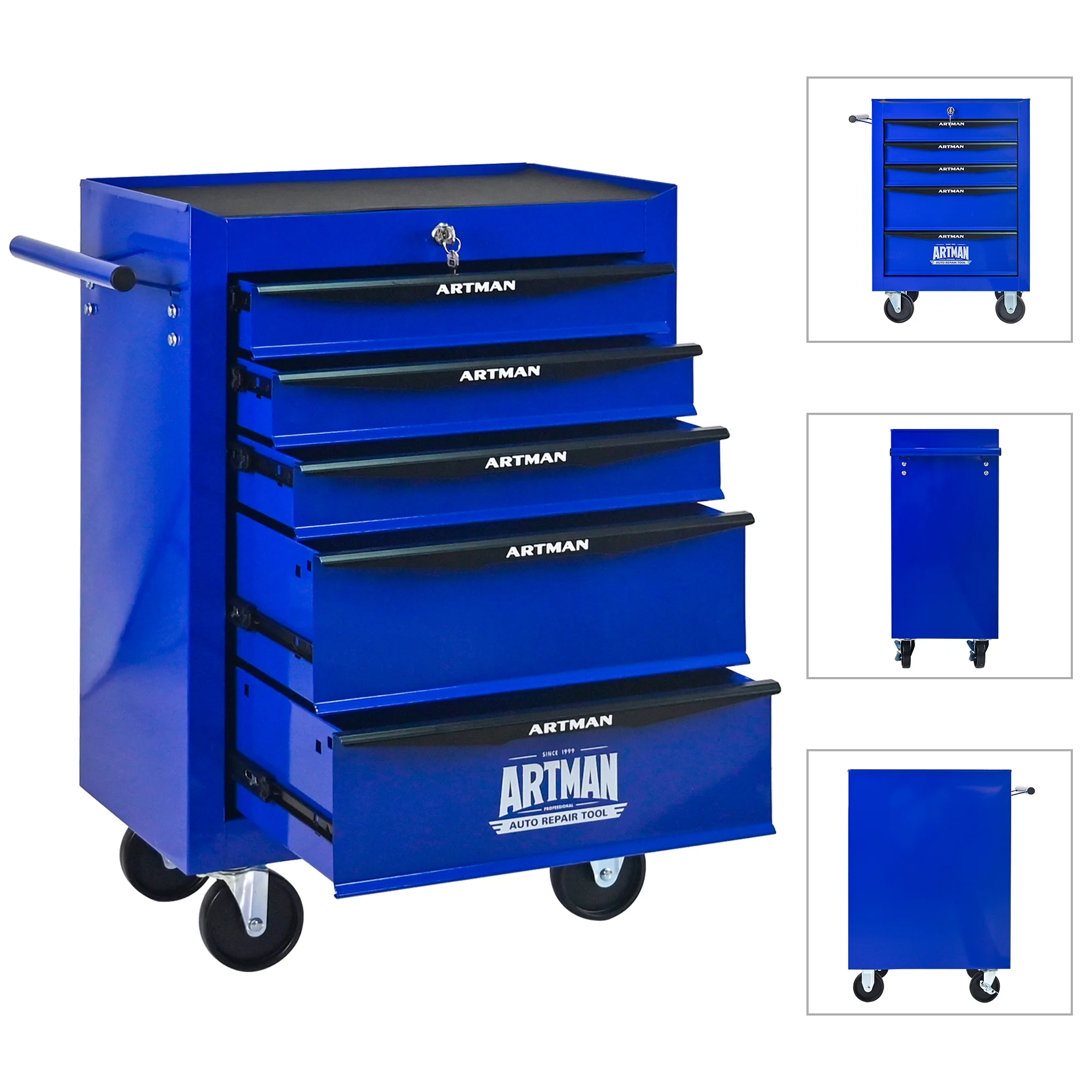 ARTMAN 20" 6-Drawer Tool Chest Cabinet with Ball Bearing Drawer Slides, Steel Tool Storage Box Organizer for Garage Workshop Repair Shop - Image 51