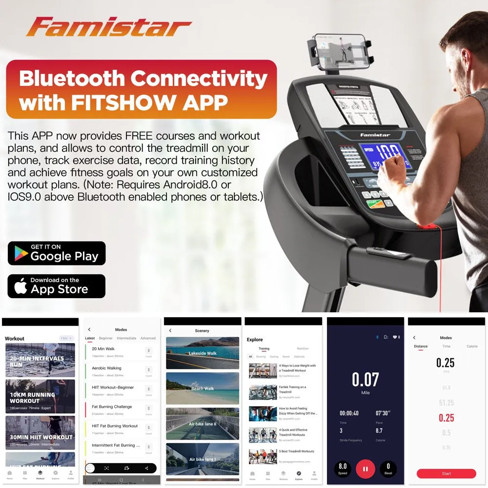 Folding Treadmill for Home with 15 Levels Auto Incline, 300LB Capcity, 10MPH Fast Speed Controls - Image 7