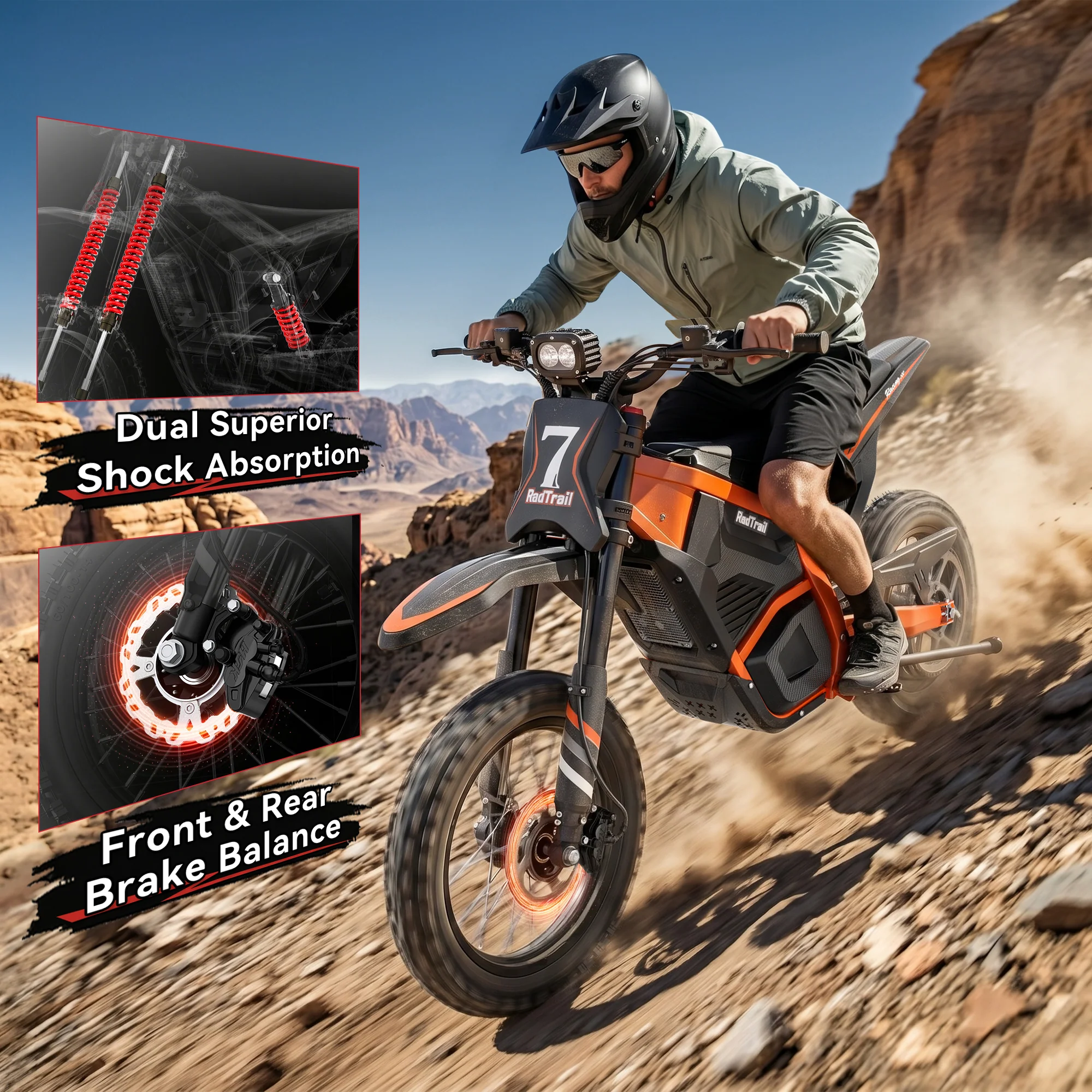 48V 2000W Peak Class Electric Dirt Bike Ages 13+ - Image 10