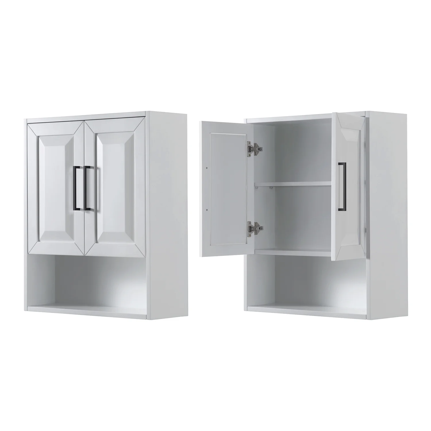 Wyndham Collection Daria Over-the-Toilet Bathroom Wall-Mounted Storage Cabinet in Dark Espresso with Matte Black Trim - Image 18