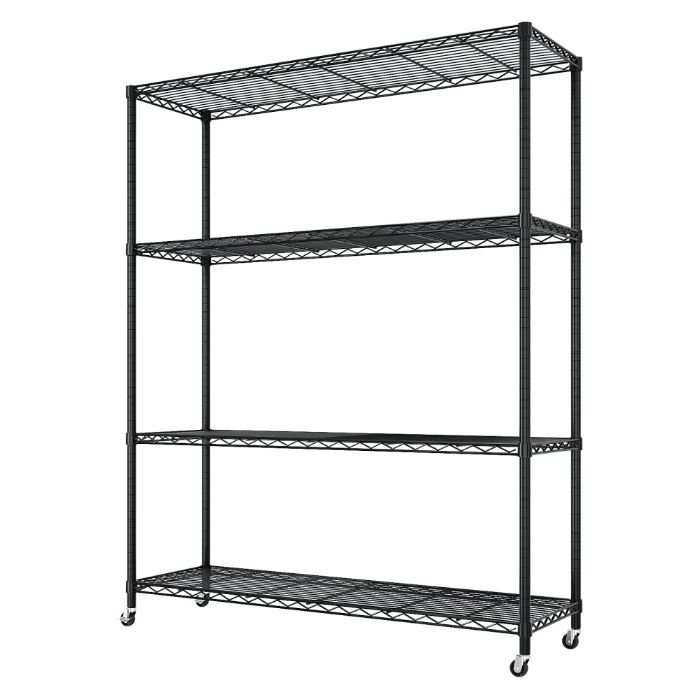 IVV 5-Tier Wire Shelving Unit with Wheels, 3125LBS NSF Heavy Duty Adjustable Metal Storage Rack for Garage,Pantry,Kitchen,Business,Warehouse, 59.06"W x 17.72"D x 74.02"H (Black) - Image 9