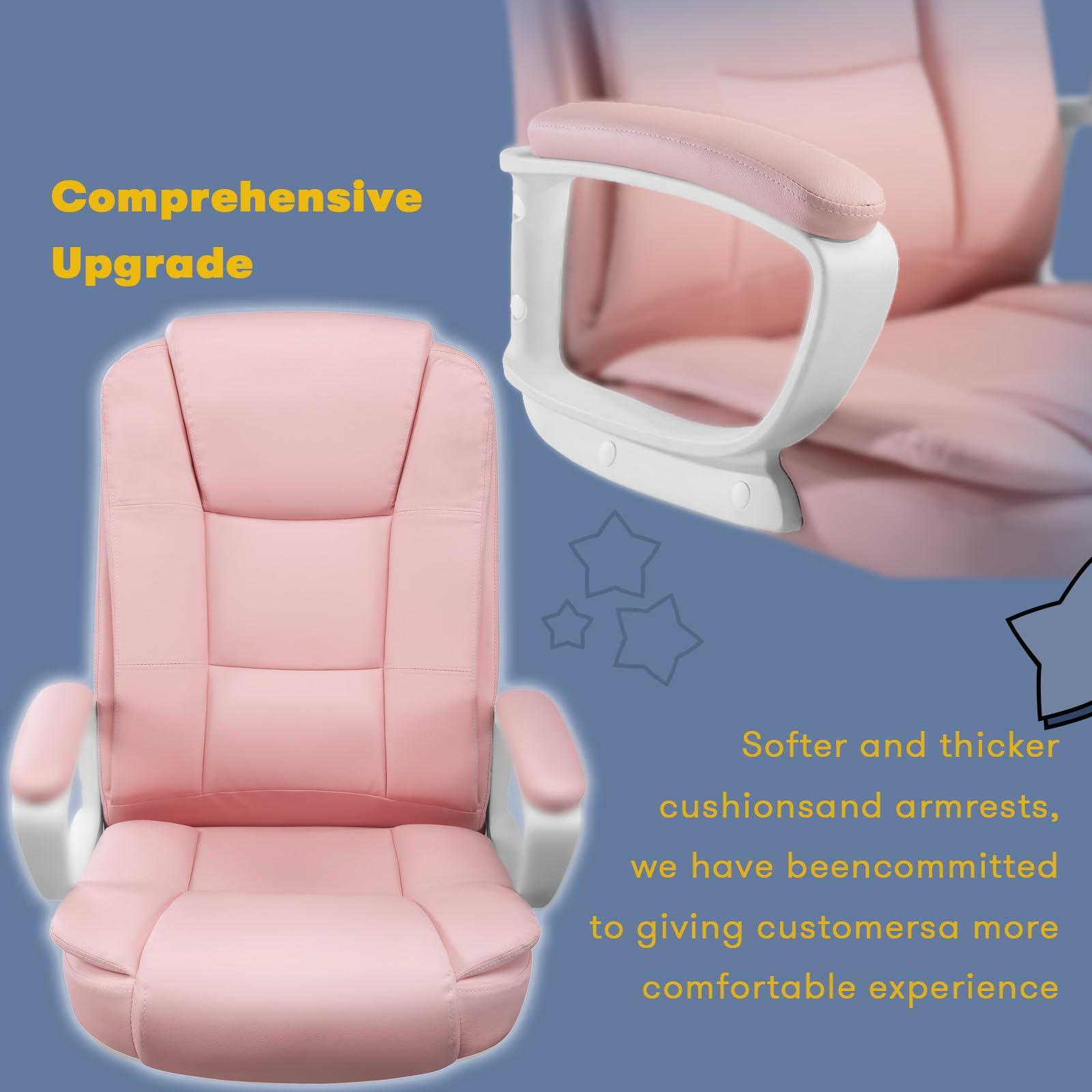 400 LBS Big and Tall Office Chair, Heavy Duty Ergonomic Computer Desk Chair for Home Office and Workspace - Image 24