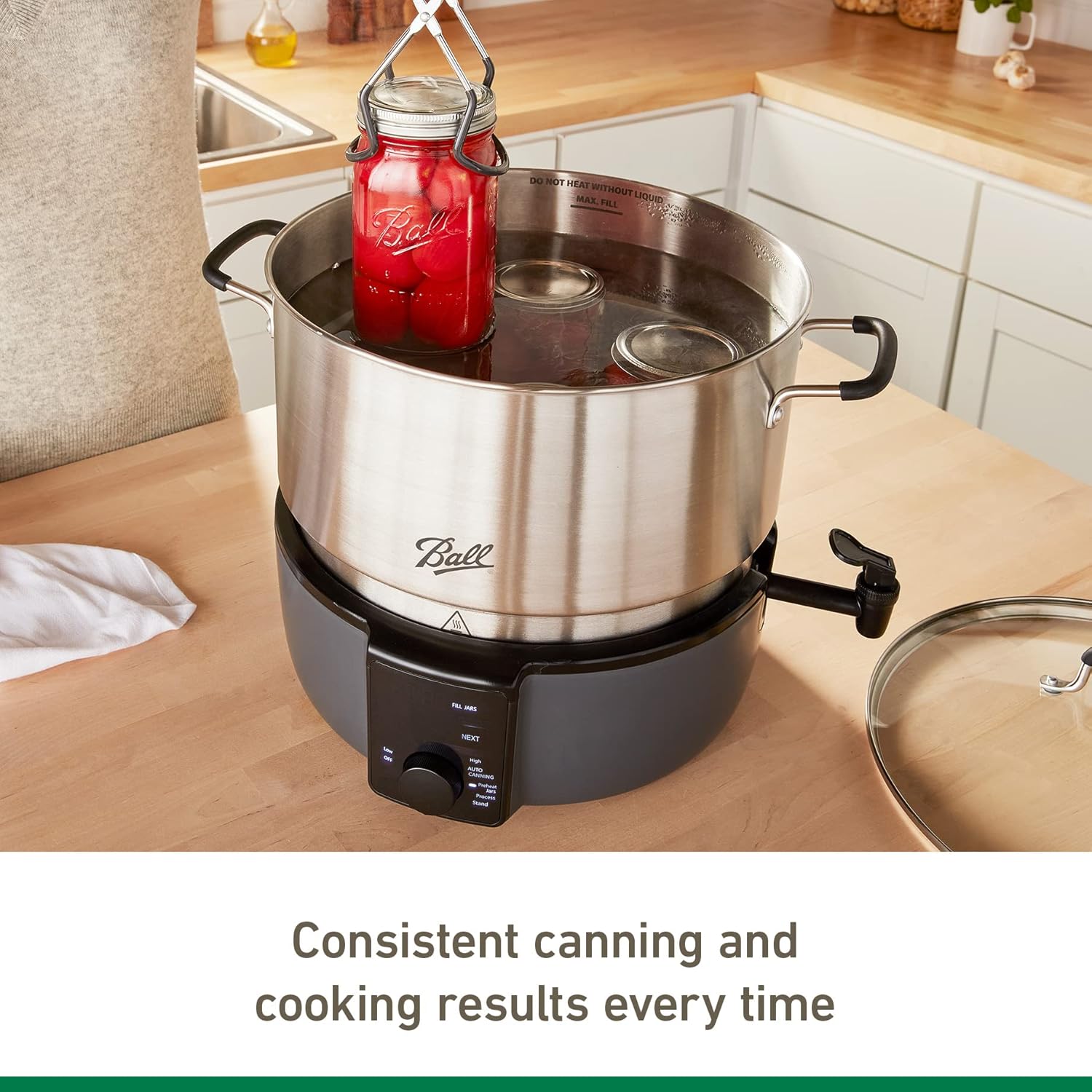 Electric Water Bath Canner, Automatic Home Canning Appliance for Jars, Fruits, Vegetables and Preserves - Image 4