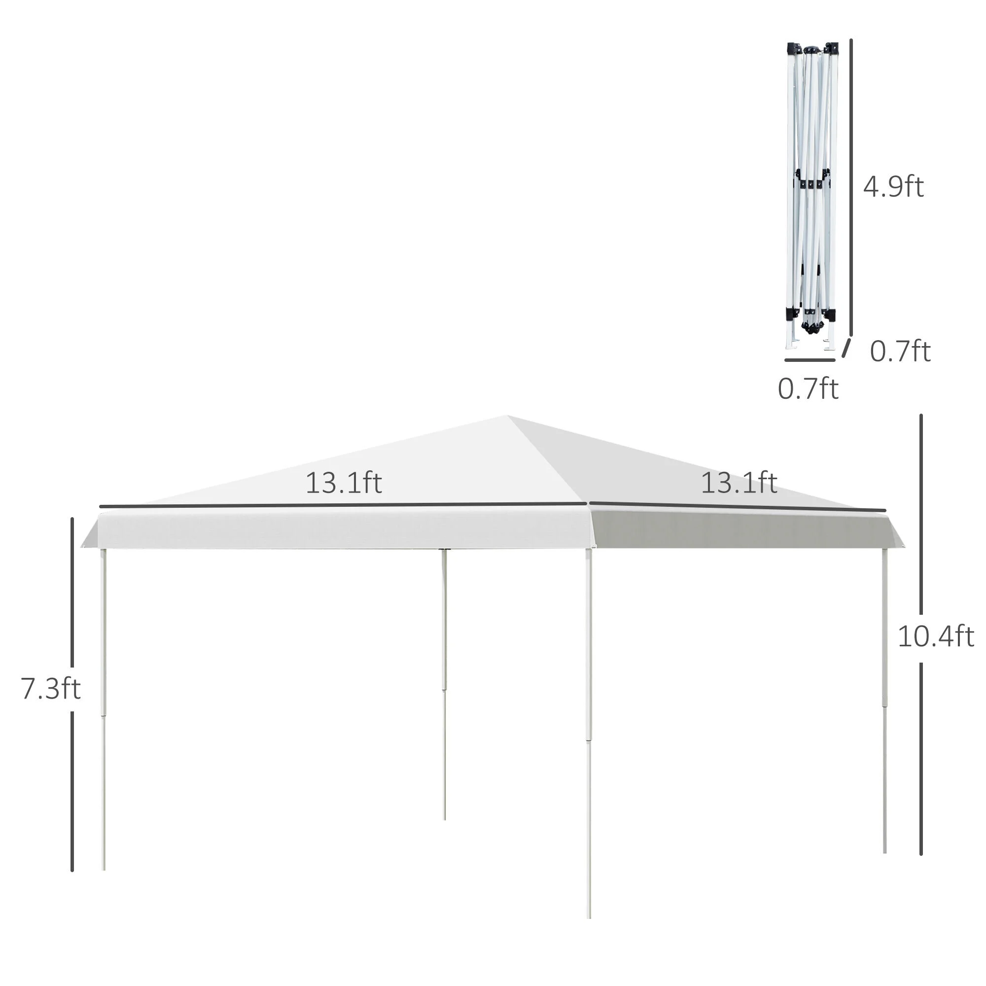 DUOSONG Outsunny 10' X 8' Retractable Awning, Patio Awnings, Sunshade Shelter W/ Manual Crank Handle, Uv & Water-Resistant Fabric And Aluminum Frame For Deck, Balcony, Yard, Beige Beige Aluminum - Image 27