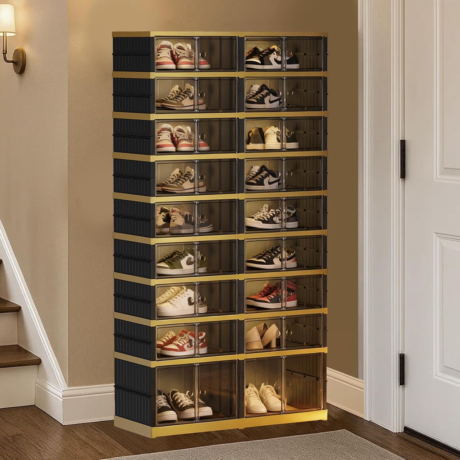 Shoe Rack Organizer for Entryway, 9 Tiers, 18 Pairs, 17.3" Wide - Image 7