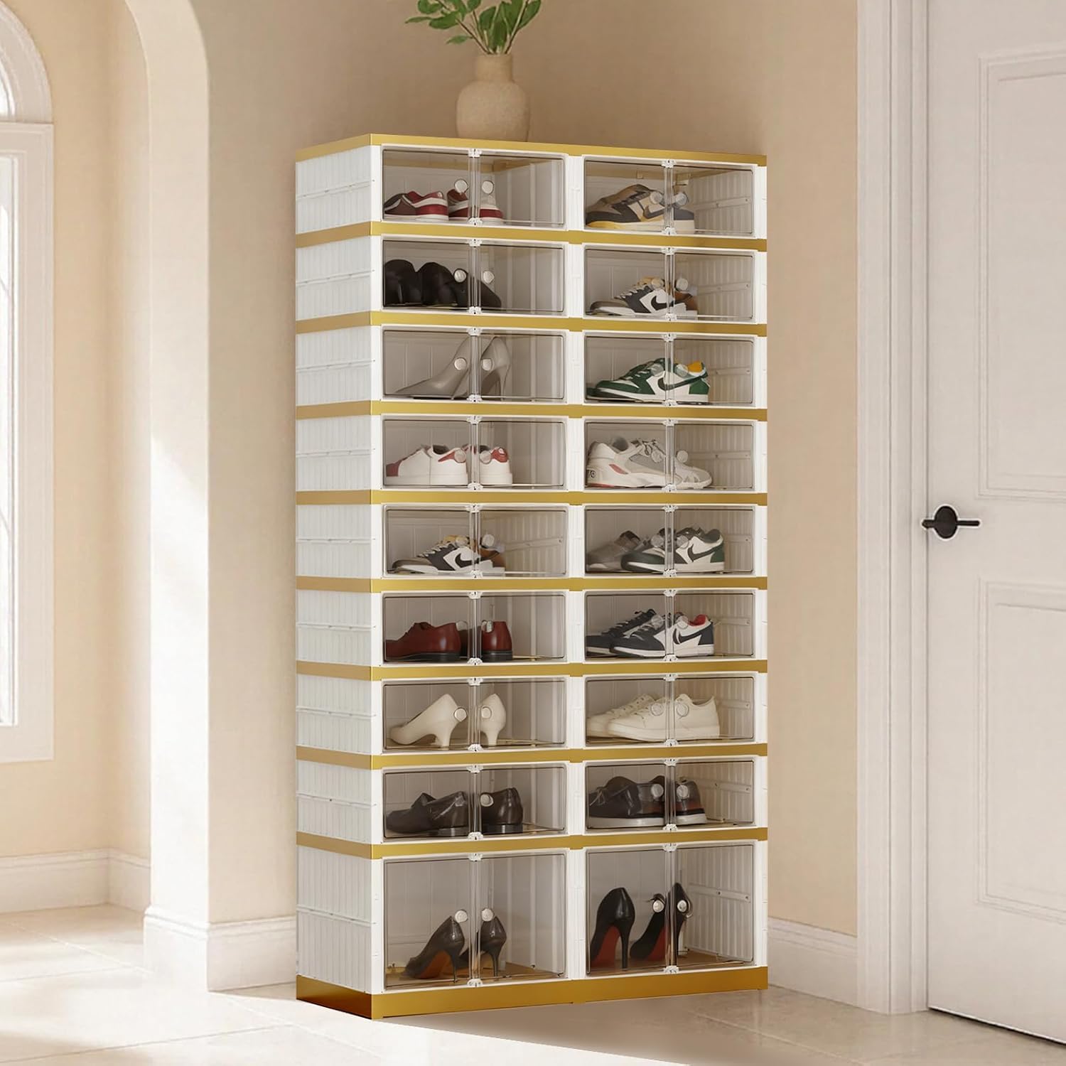 Shoe Rack Organizer for Entryway, 9 Tiers, 18 Pairs, 17.3" Wide - Image 8
