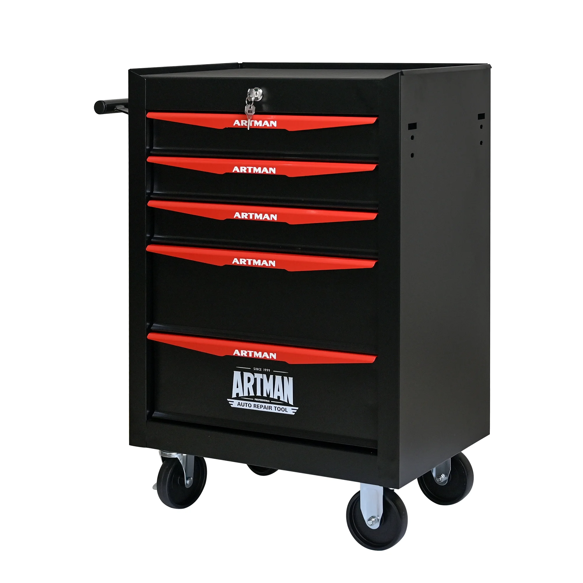 ARTMAN 20" 5-Drawer Rolling Metal Tool Chest Cabinet,Steel Tool Storage Box Organizer for Garage Workshop Warehouse - Image 12