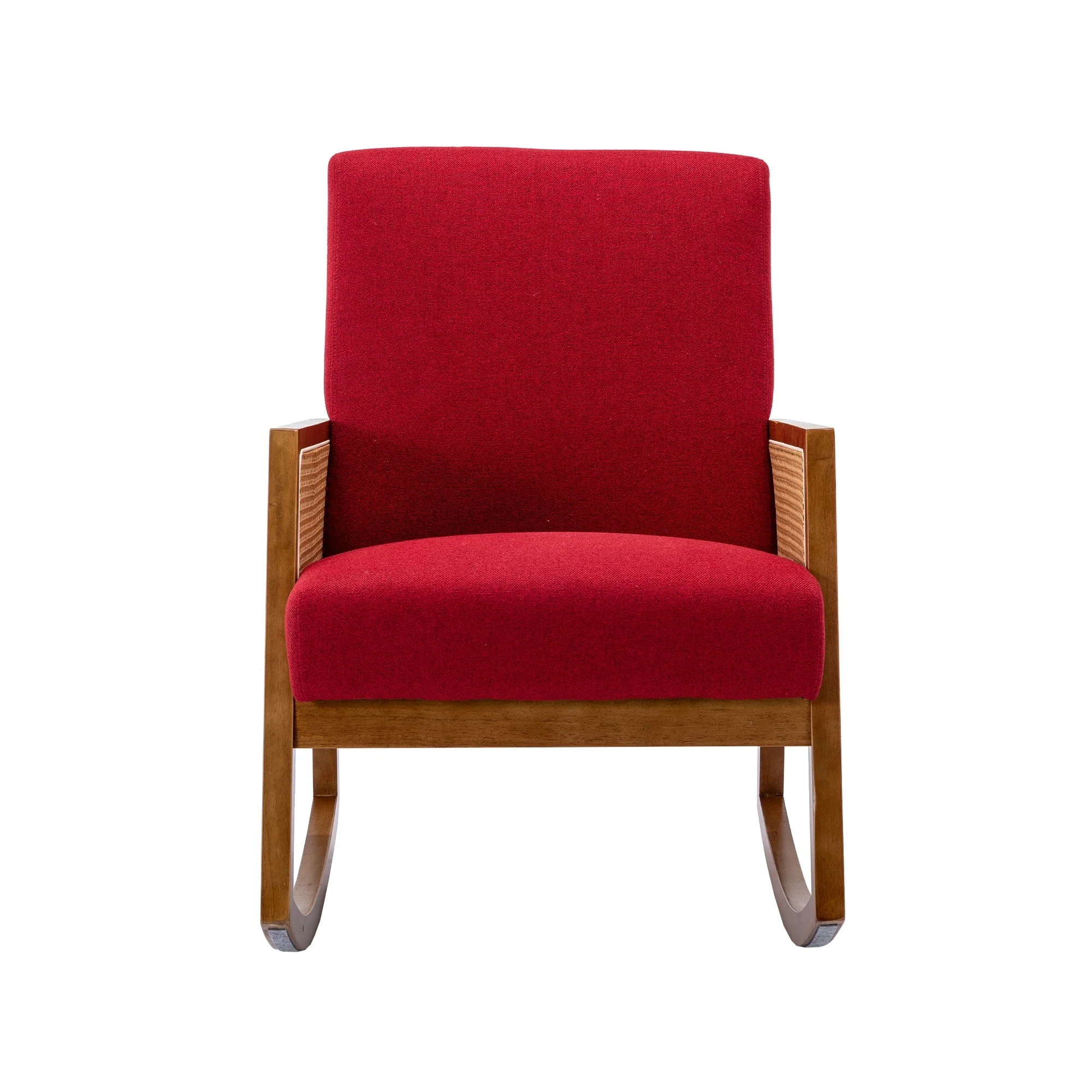 Upholstered Tall Back Rocking Chair, Smooth Gliding Accent Armchair for Comfortable Living Room Seating - Image 8