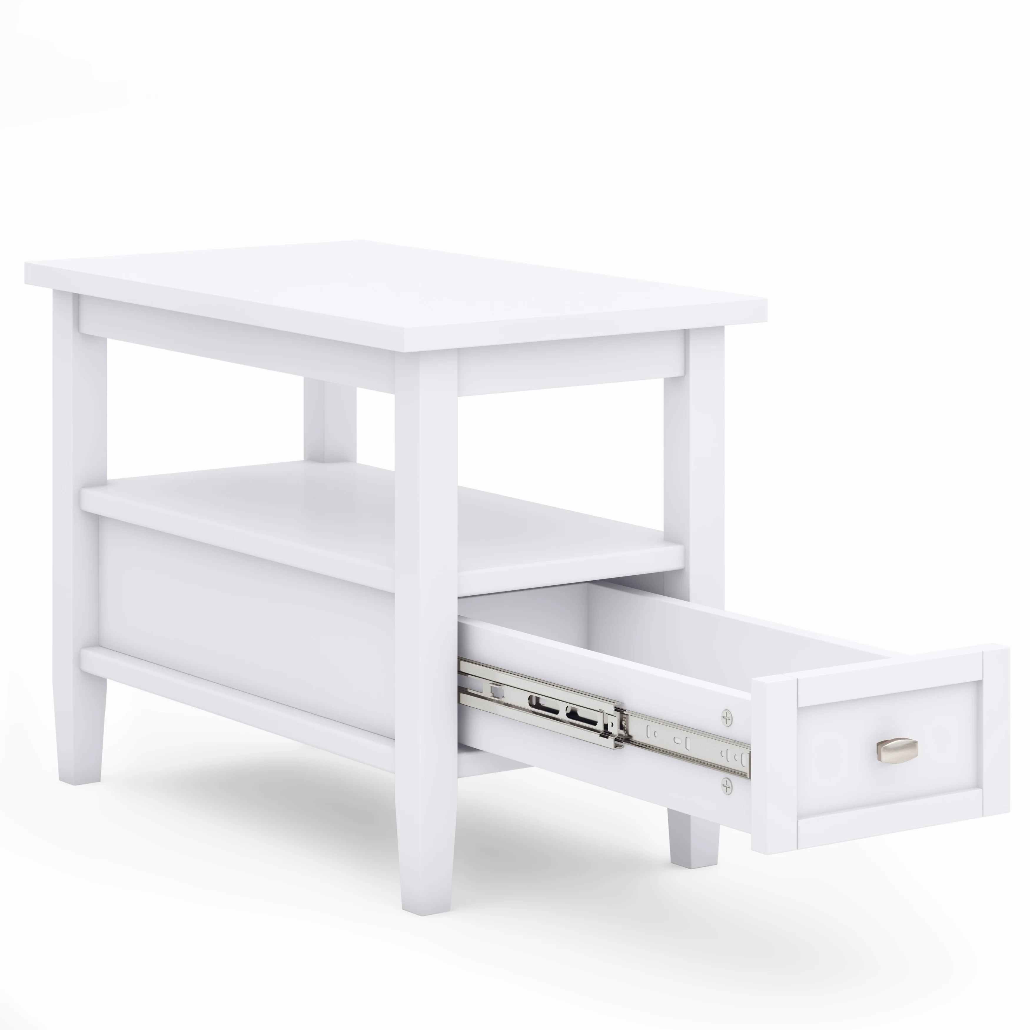 14" Wide Solid Wood Narrow Side Table, Rectangle Transitional Style Accent Table - Image 23