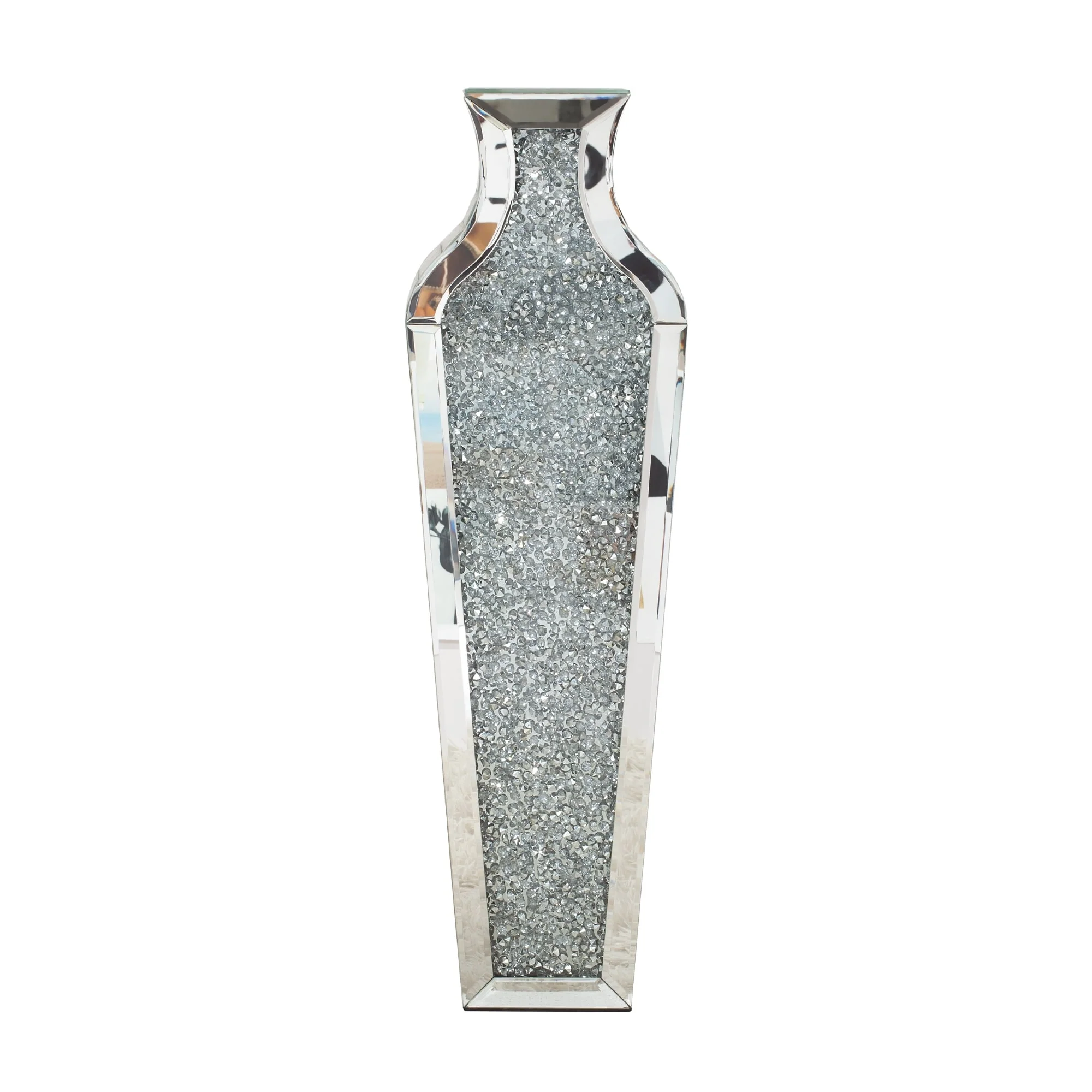 Tall Crushed Diamond Floor Vase, Luxury Decorative Crystal Accent Vase for Living Room, Bedroom and Home Decor - Image 4