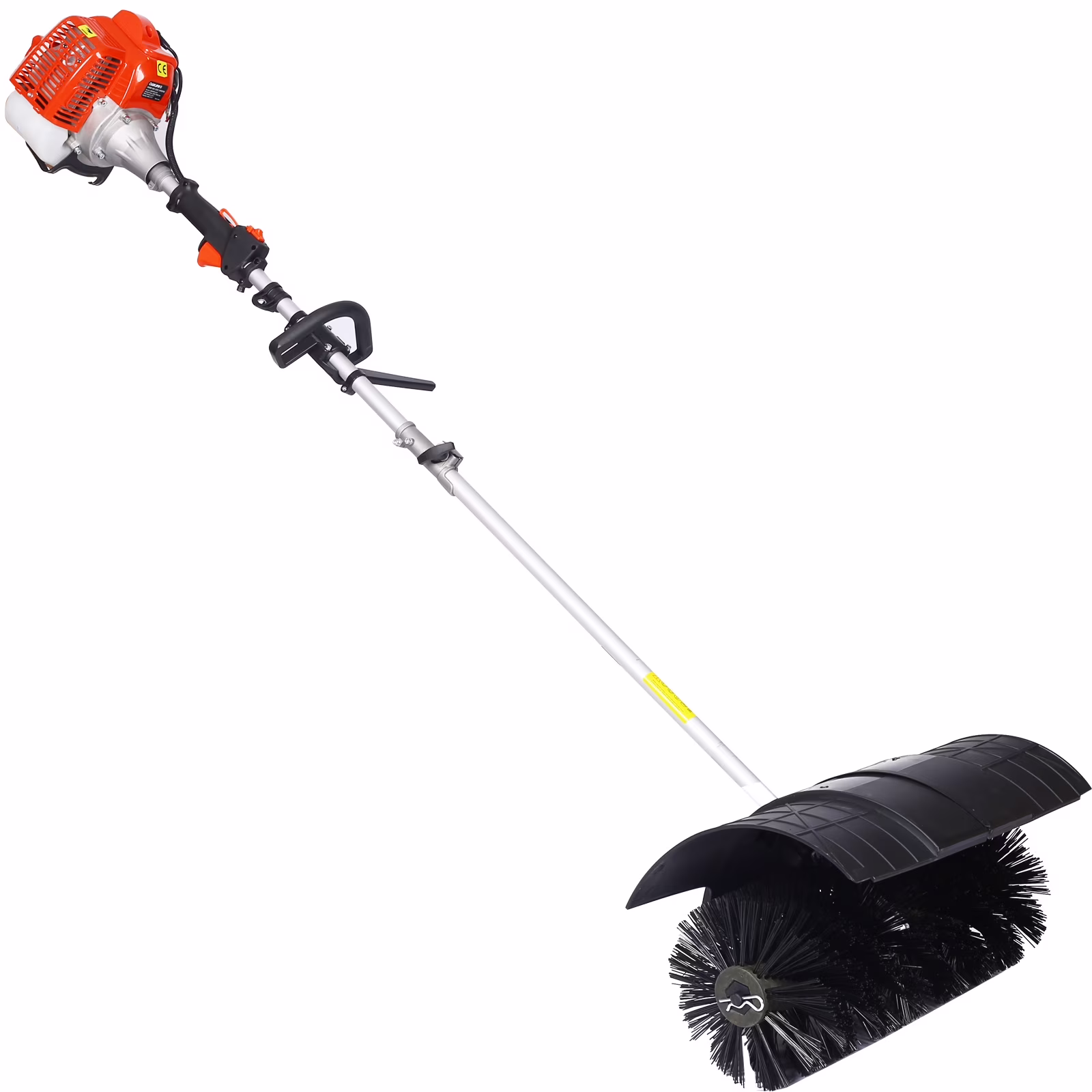 52CC 2-Stroke Broom Sweeper, Walk Behind Handheld Gas Powered Snow Sweeper, Brush Broom Sweeping Machine for Garden Lawn Yard Sidewalk Driveway Snow Cleaning, Broom Brush 24x9" EPA, D9025 - Image 3