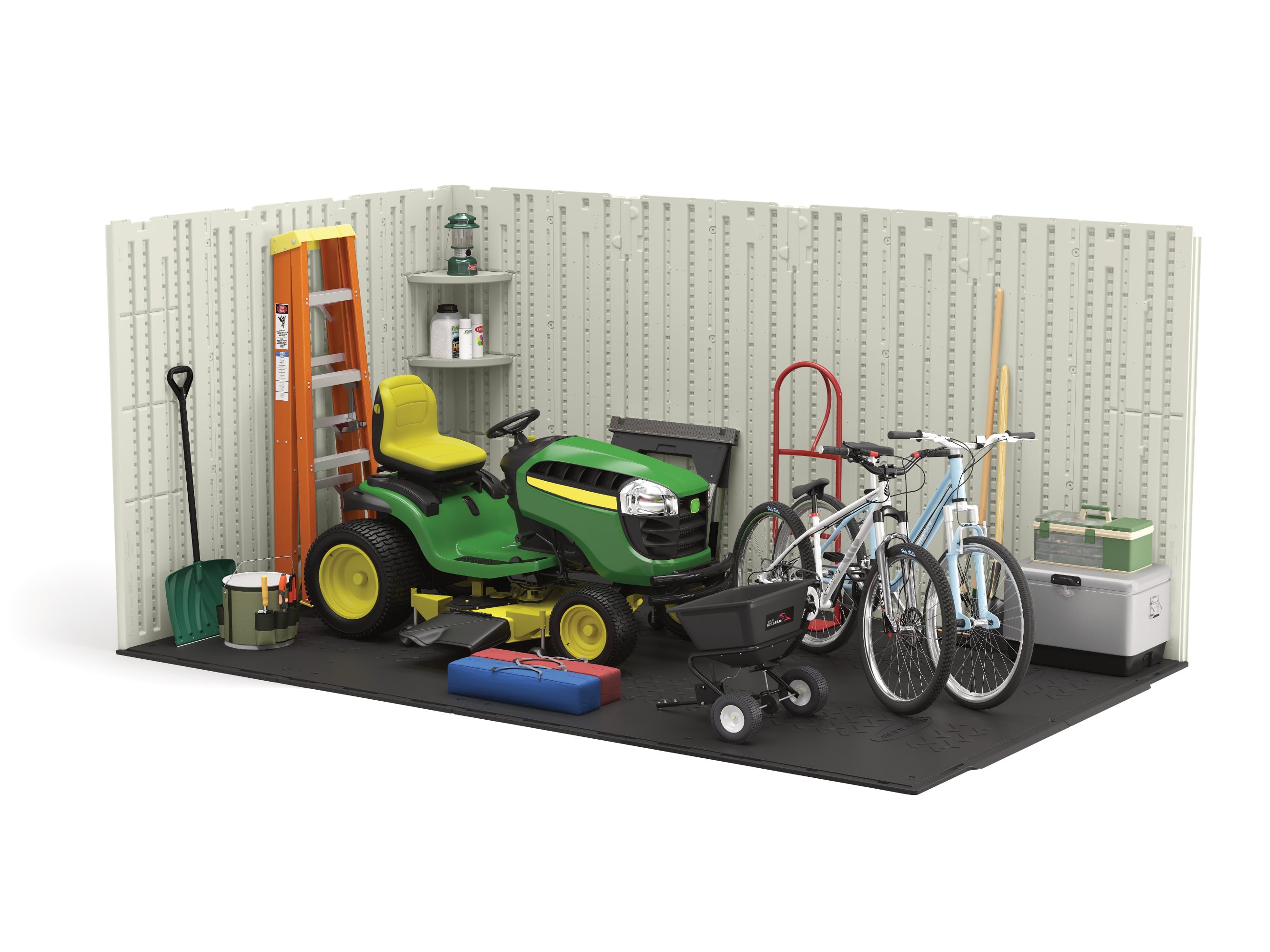 8 x 10 ft. Metal and Resin Storage Shed, Vanilla - Image 7