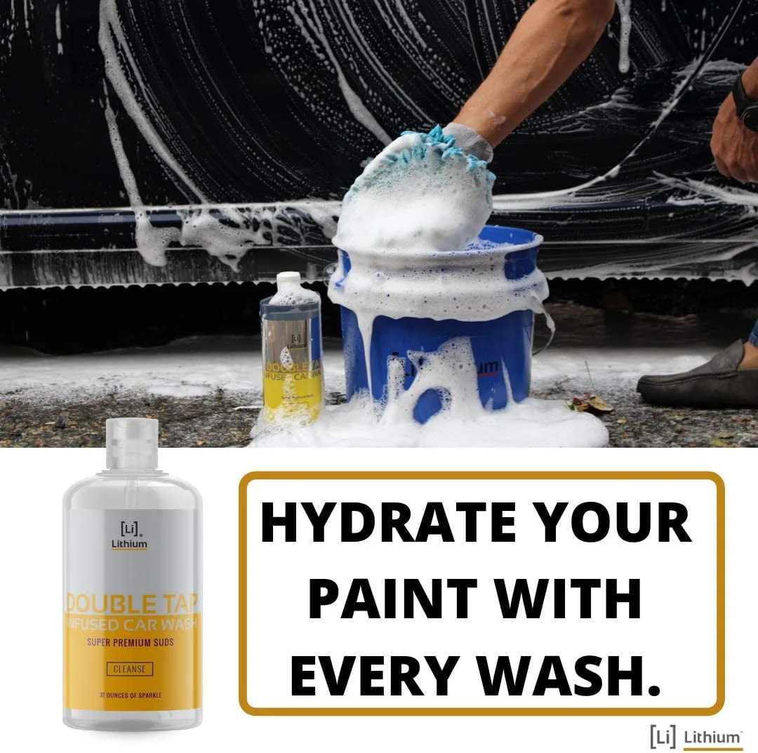 Lithium Double Tap Car Wash Shampoo is An Extremely Unique Blend of PH Balanced Cleaning Soap, Essential Oils, and Eucalyptus. A Combination That Lubricates, While It Cleans and Rehydrates your Paint - Image 5