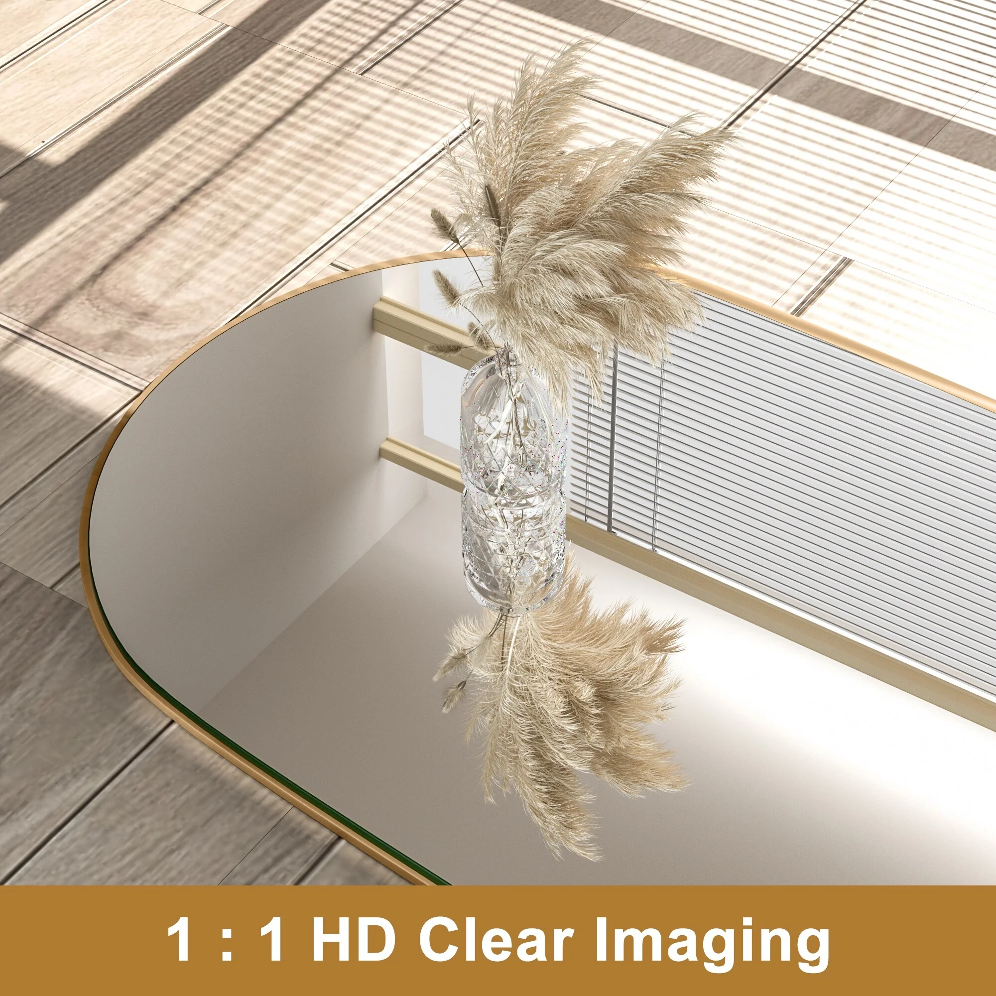 Arched Full Length Wood Floor Mirror, Full Body Standing and Wall Mounted Mirror for Bedroom, Living Room and Home Decor - Image 13