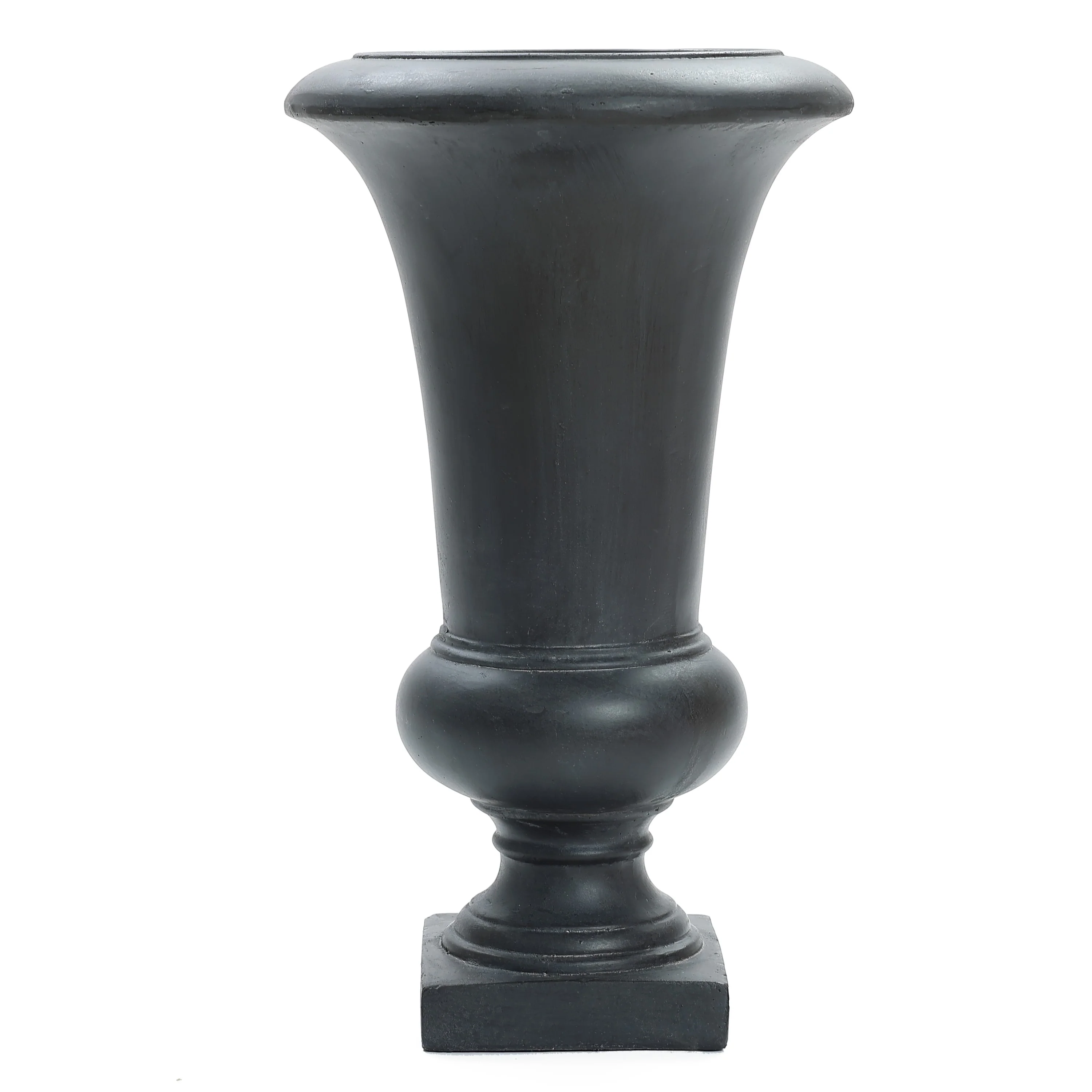 22.75" Tall Handmade Fiber Stone Urn Planter Pot, Decorative Outdoor Garden Flower Container for Patio and Home - Image 8