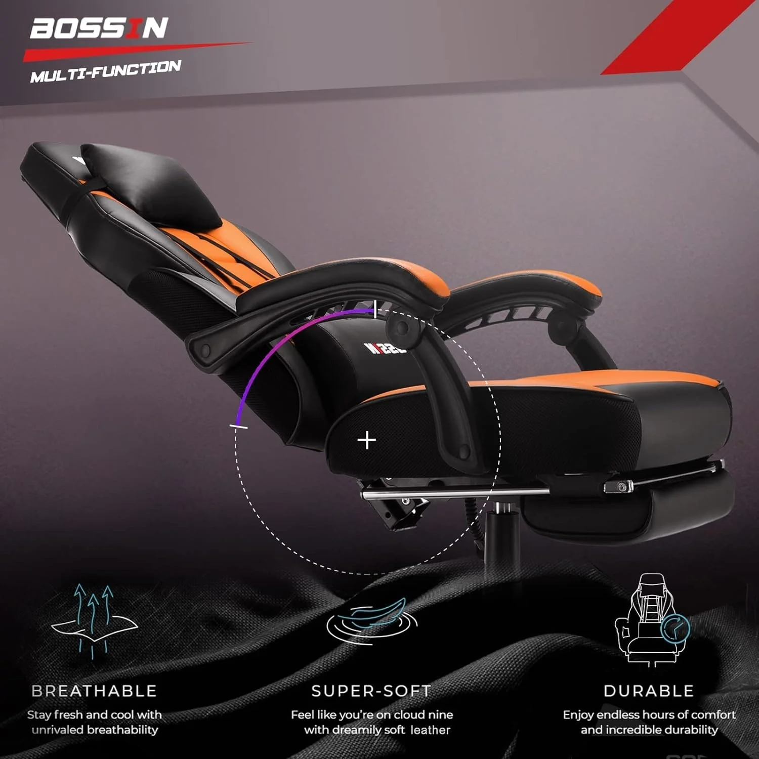 Racing Style Gaming Chair, 300 lbs Big and Tall High Back Computer Chair - Image 47