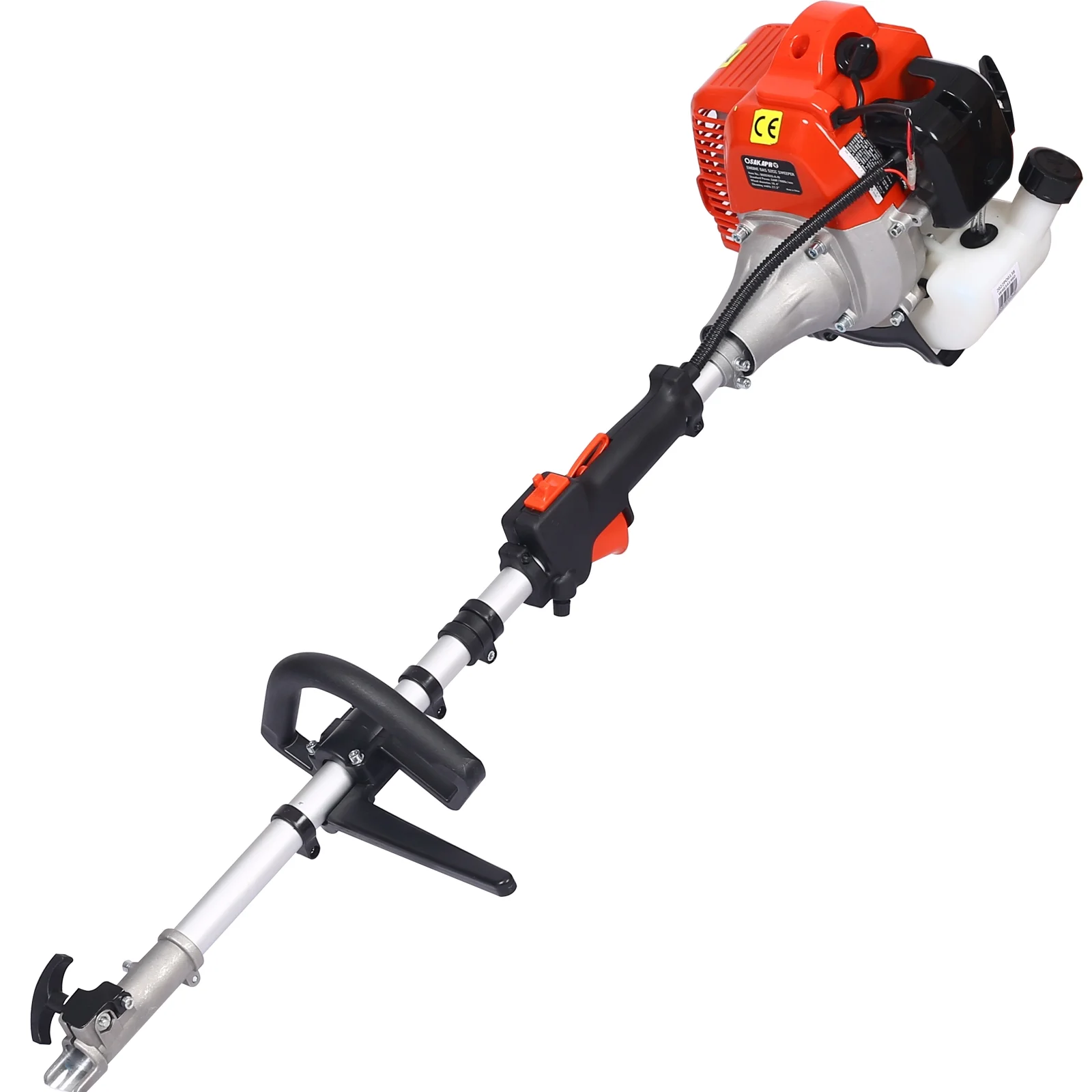 52CC 2-Stroke Broom Sweeper, Walk Behind Handheld Gas Powered Snow Sweeper, Brush Broom Sweeping Machine for Garden Lawn Yard Sidewalk Driveway Snow Cleaning, Broom Brush 24x9" EPA, D9025 - Image 7