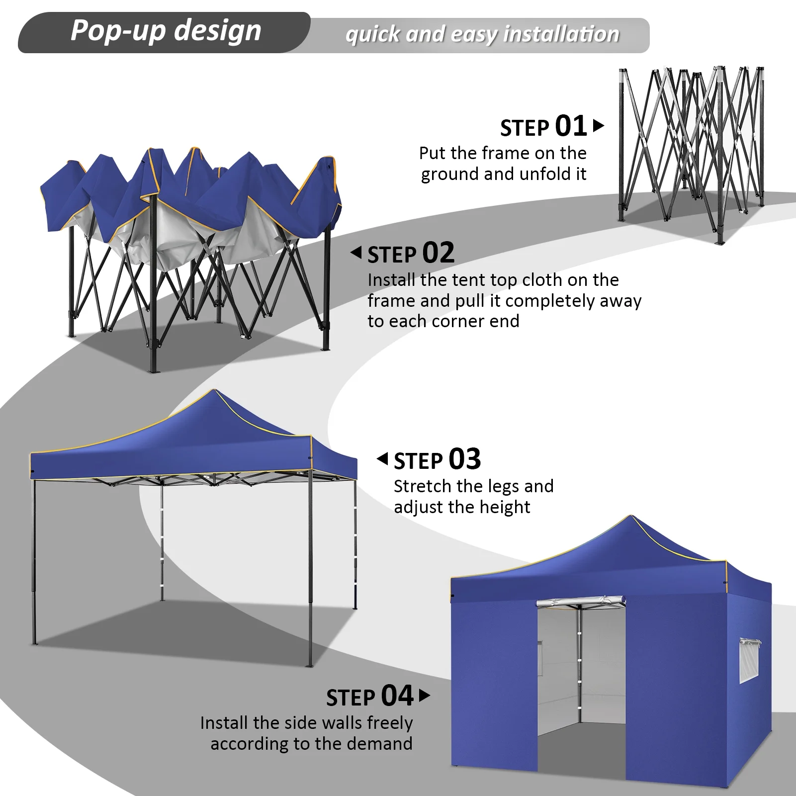 SANOPY 10'x10' Pop up Canopy Tent Anti-UV Waterproof Outdoor Gazebo Instant Party Wedding Backyard Canopy Tent Shade Shelter for Backyard, Patio, Parties,Khaki - Image 26