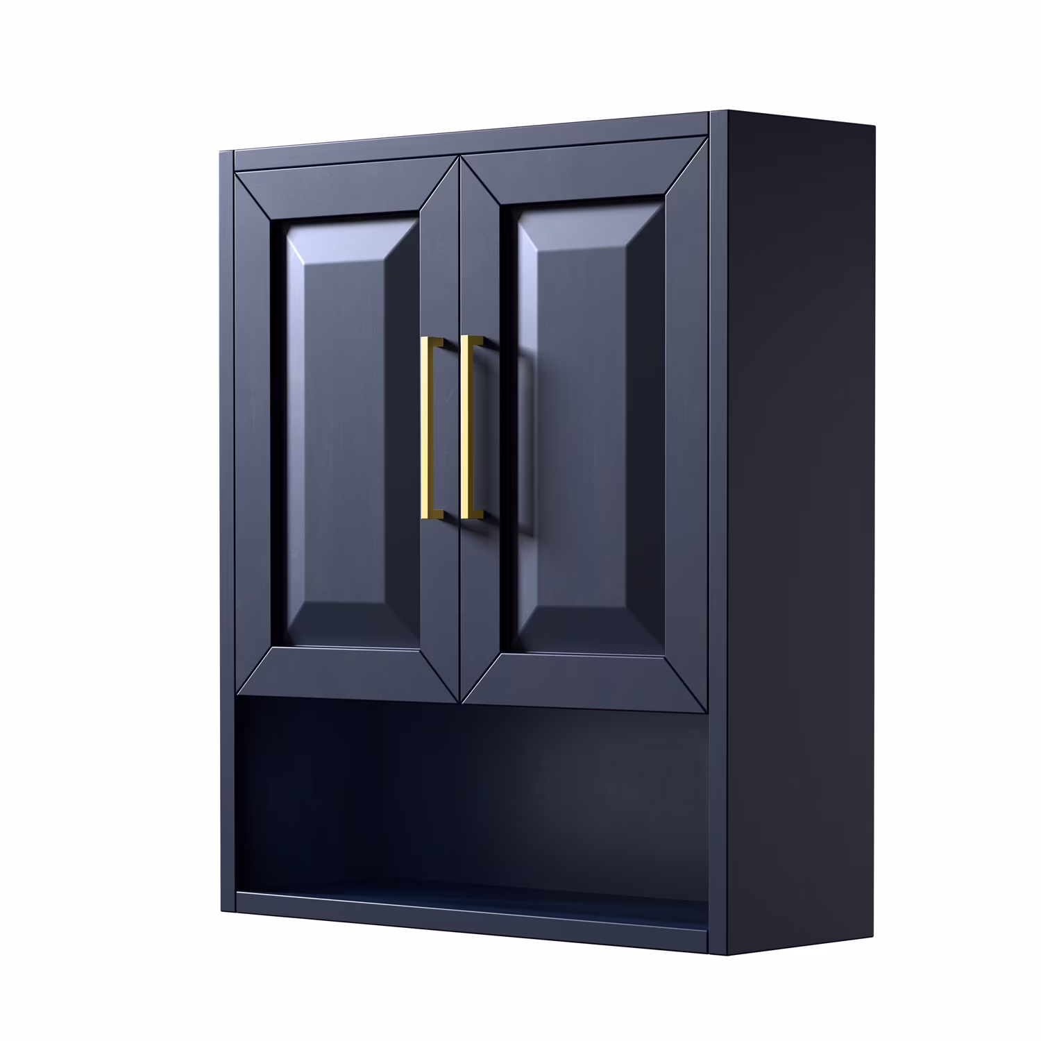 Wyndham Collection Daria Over-the-Toilet Bathroom Wall-Mounted Storage Cabinet in Dark Espresso with Matte Black Trim - Image 14