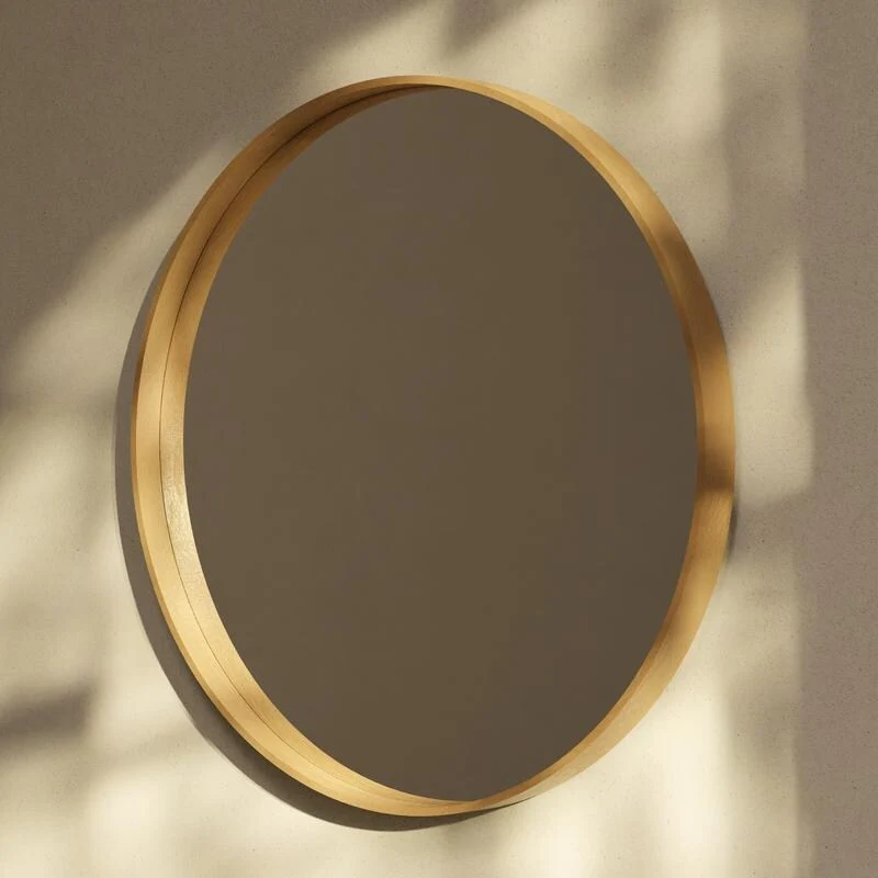 Classic Farmhouse Round Wall Mirror, Wooden Frame Decorative Accent Mirror for Living Room, Bedroom and Entryway - Image 49