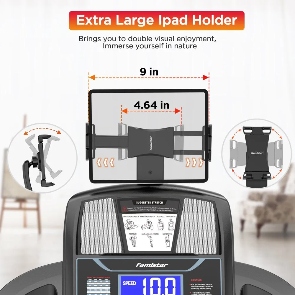 Folding Treadmill for Home with 15 Levels Auto Incline, 300LB Capcity, 10MPH Fast Speed Controls - Image 6