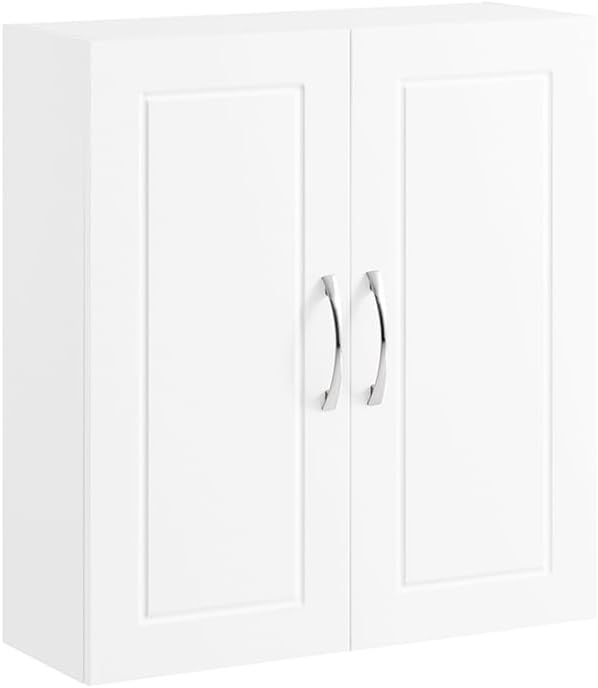 Bathroom Wall Cabinet, Large 3-Door, 23.6 x 11.8 x 35.4 in, White - Image 5